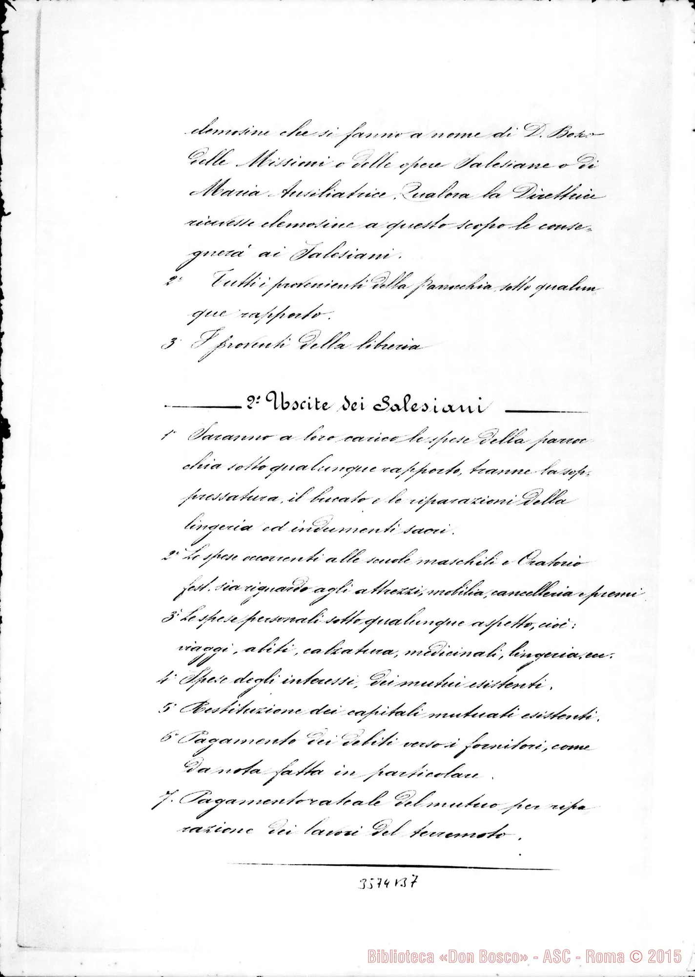 Fotogramma B 7 — Convenzione per separazione di contabilità con le F.M.A. 1896
