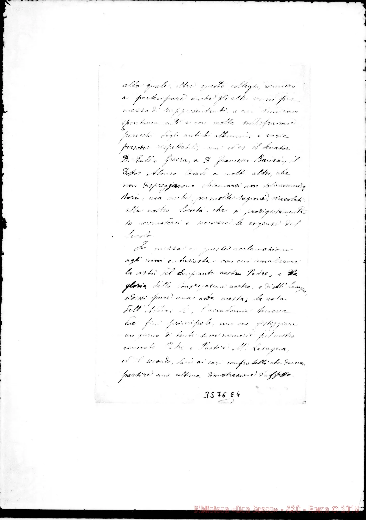 Fotogramma E 4 — Don Ambrogio Turriccia-Don Rua. Villa Colón, marzo 1895. Autogr. Rua