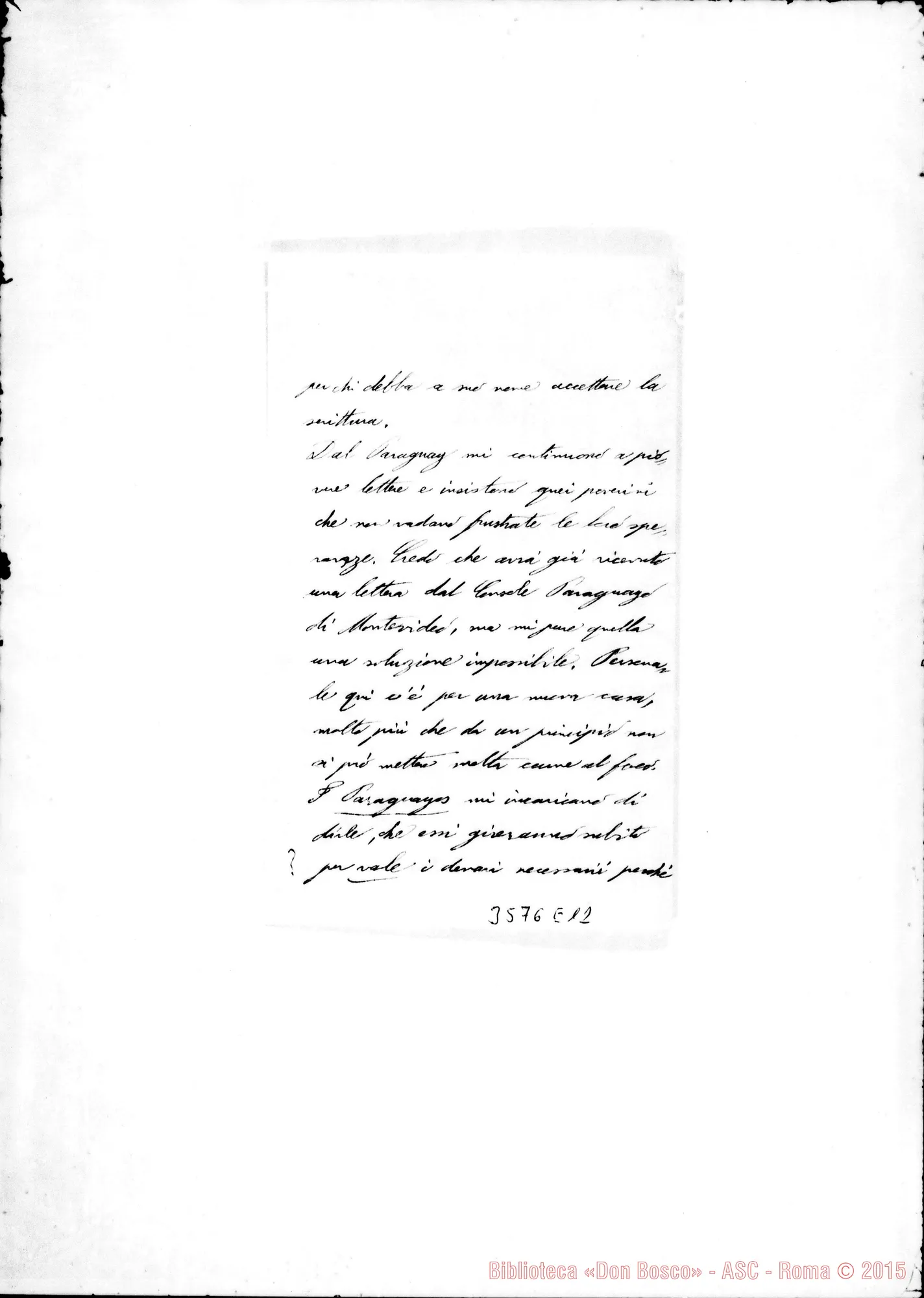 Fotogramma E 12 — Don Ambrogio Turriccia-Don Rua. Villa Colón, 26-11-1895 Autogr. Rua