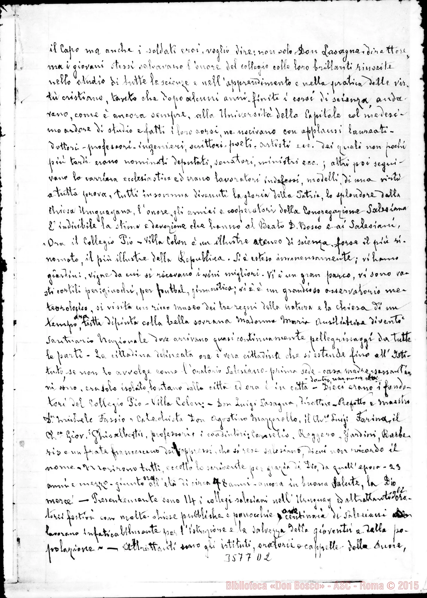 Fotogramma D 2 — Inizio della Missione Salesiana. Don Fassio, 15-08-1930