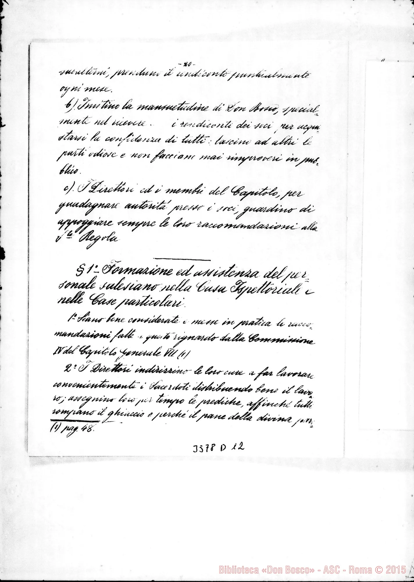 Fotogramma D 12 — Atti del Primo Capitolo Generale Americano. Almagro, 1902