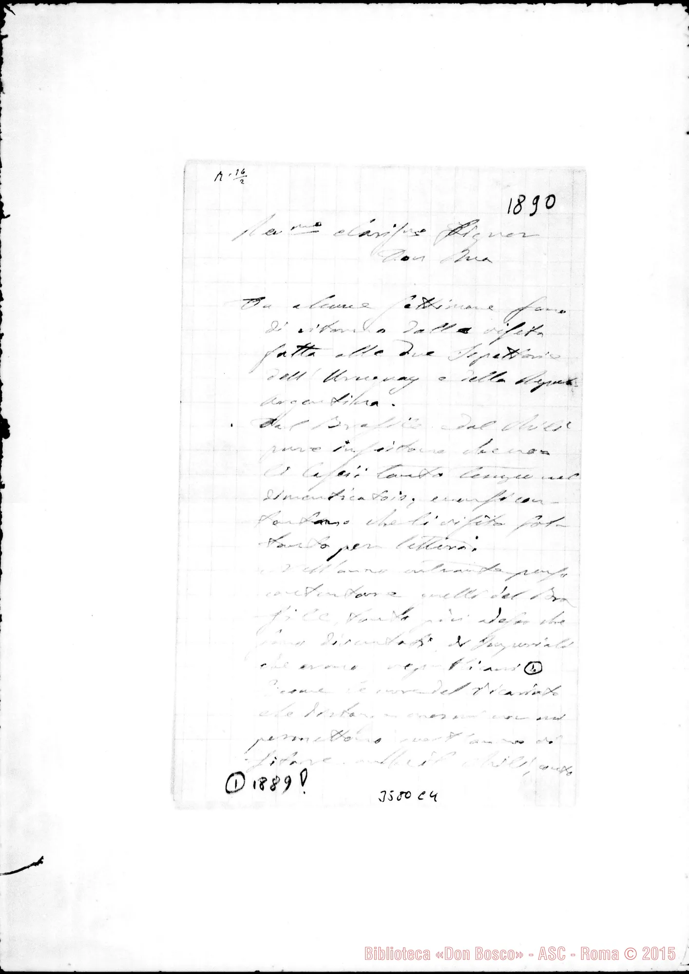 Fotogramma C 4 — Mons. Cagliero-Don Rua. 1890