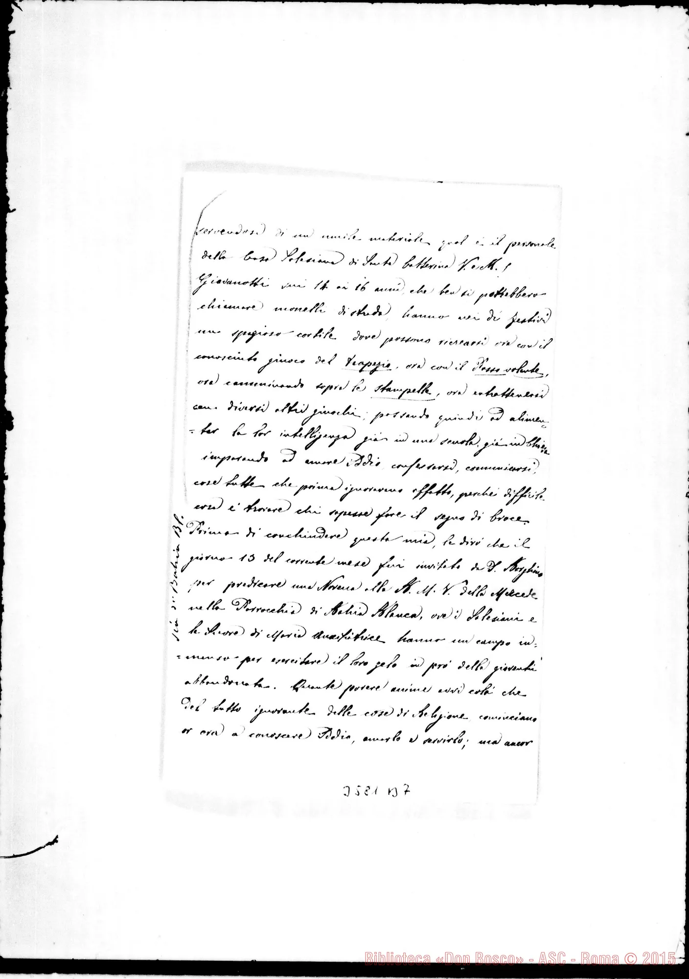 Fotogramma B 7 — Don Durando Vittorio-Don Rua, il 29-09-1891 Autogr. Rua