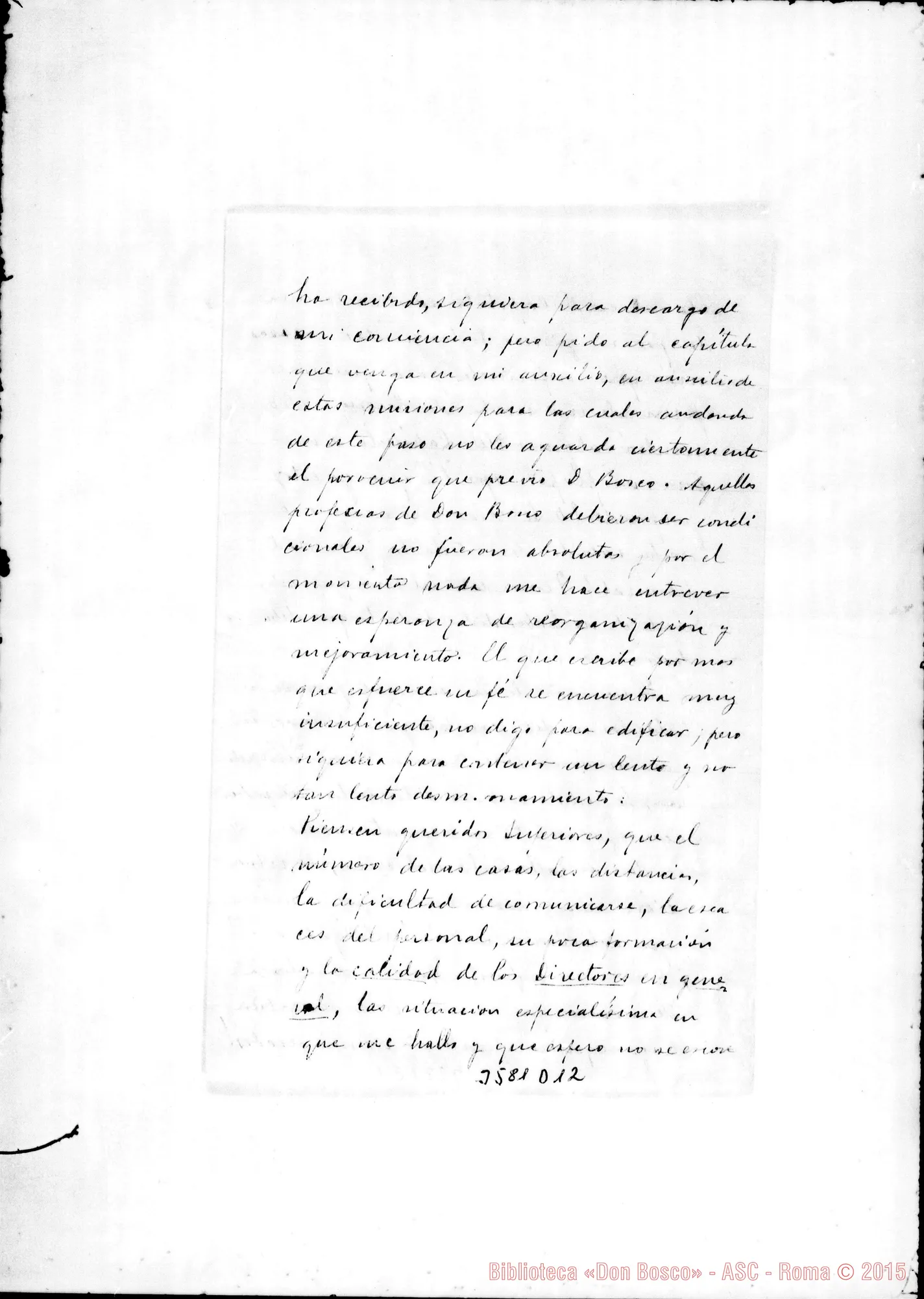 Fotogramma D 12 — Don Pagliere-Capitolo Generale. Almagro, 5-03-1906 Autogr. Rinaldi