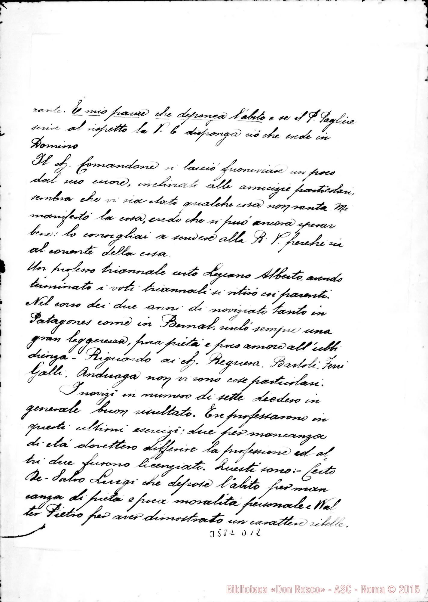 Fotogramma D 12 — Don Bottino Bernardo-Don Albera. Roca, 21-03-1909