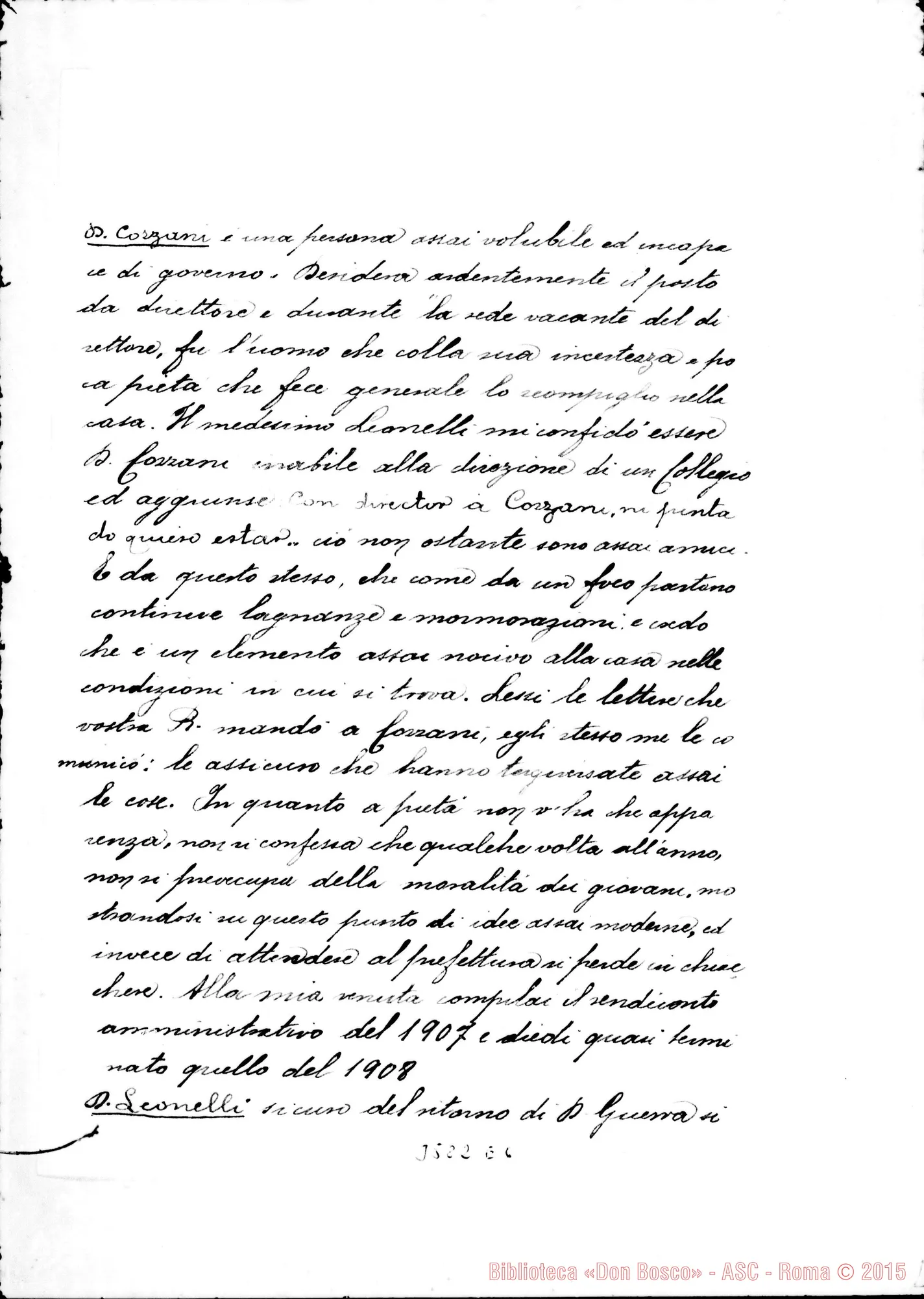 Fotogramma E 6 — Don Bottino Bernardo-Don Albera. Roca, 21-03-1909