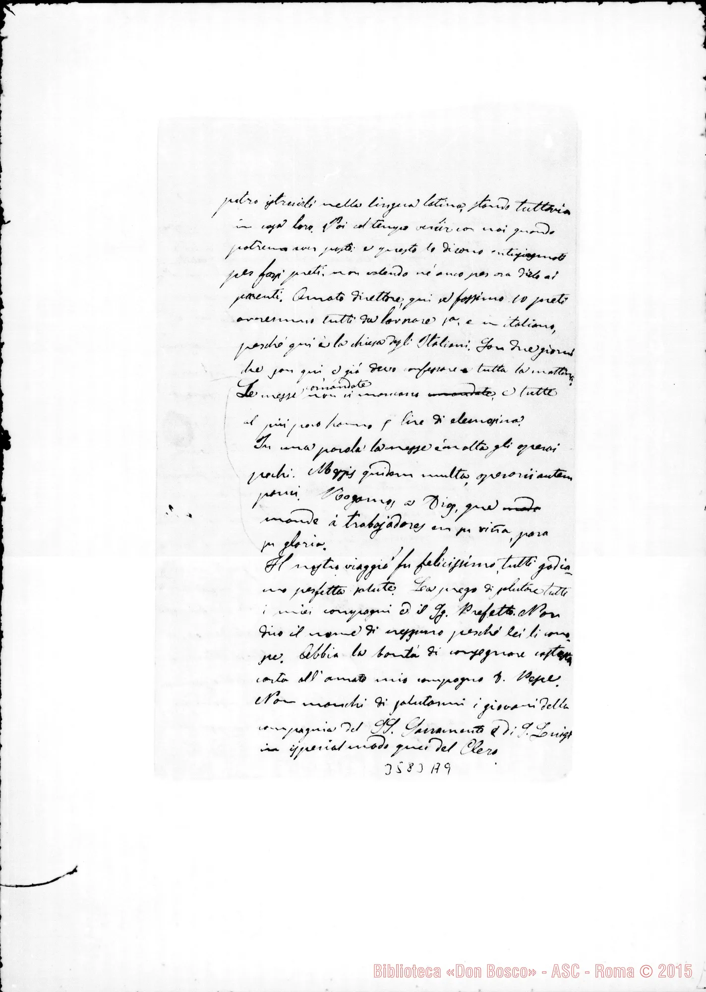 Fotogramma A 9 — Don Baccino-Direttore. Buenos Aires, 18-12-1875. Segue D. Tomatis-Direttore