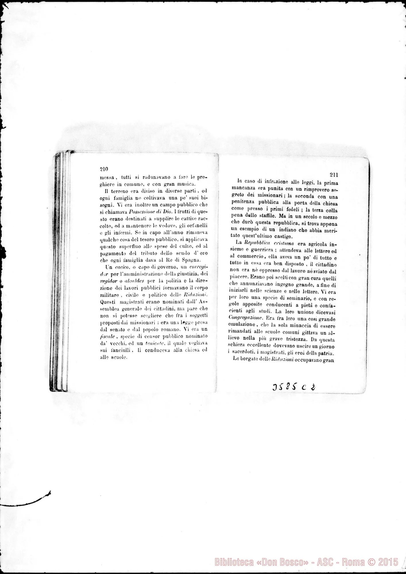 Fotogramma C 2 — Don Chiala Cesare: raccolta di lettere di missionari. Stampato 1876
