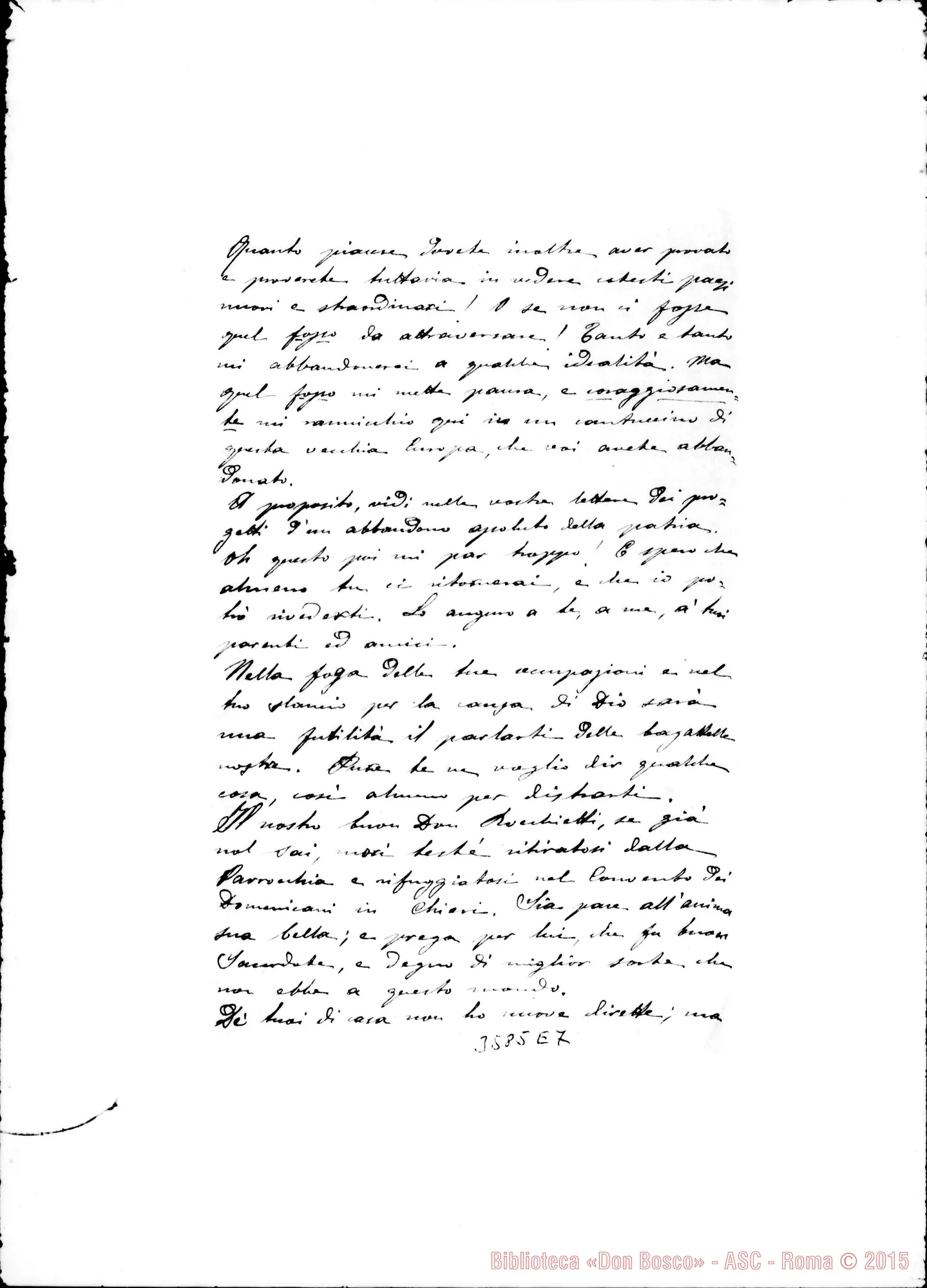 Fotogramma E 7 — Don Giovanni Turchi-Don Cagliero Giovanni. Bologna, 16-02-1876