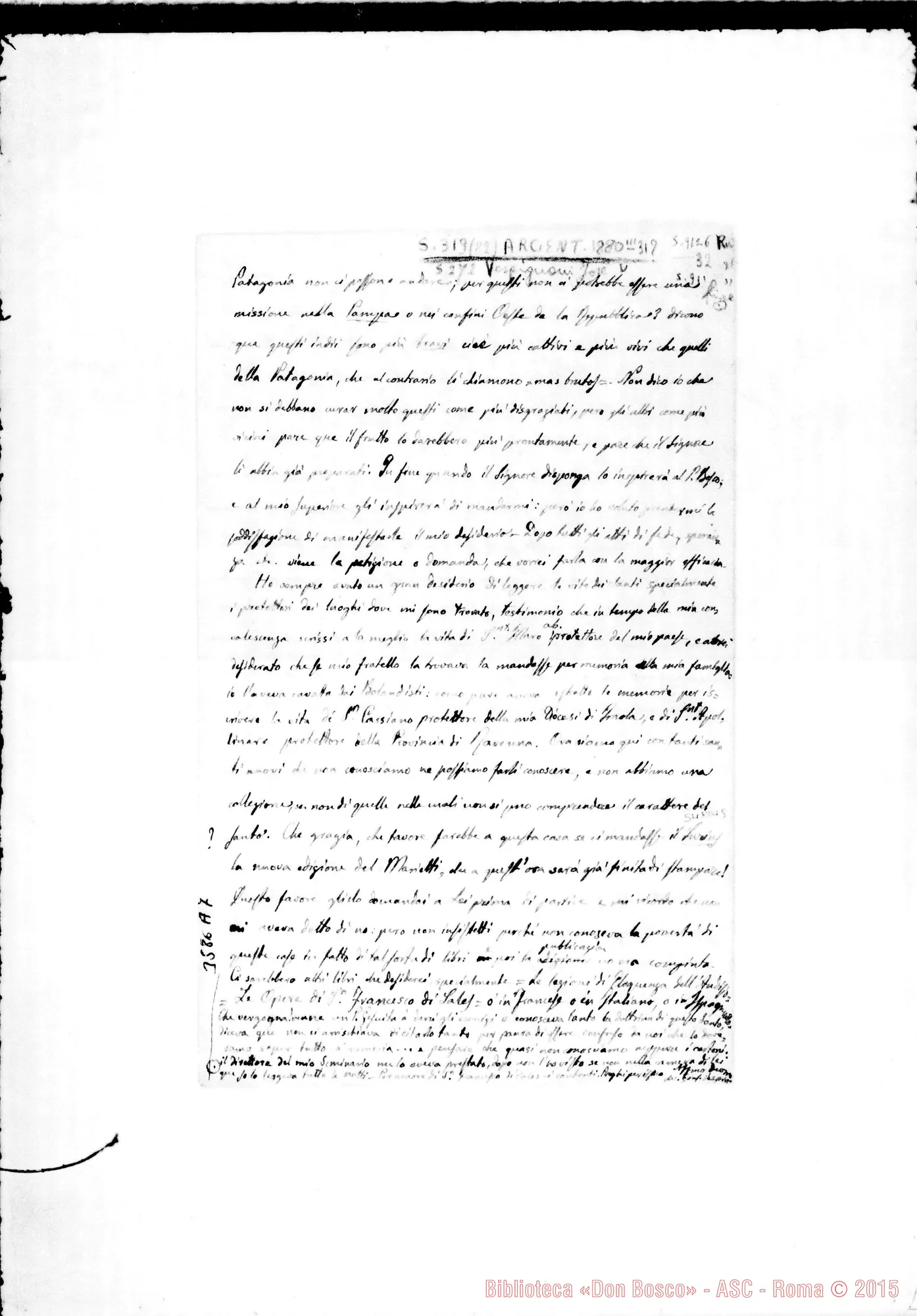 Fotogramma A 7 — Don Giuseppe Vespignani-Don Rua, il 31-03-1880 Autogr. Rua