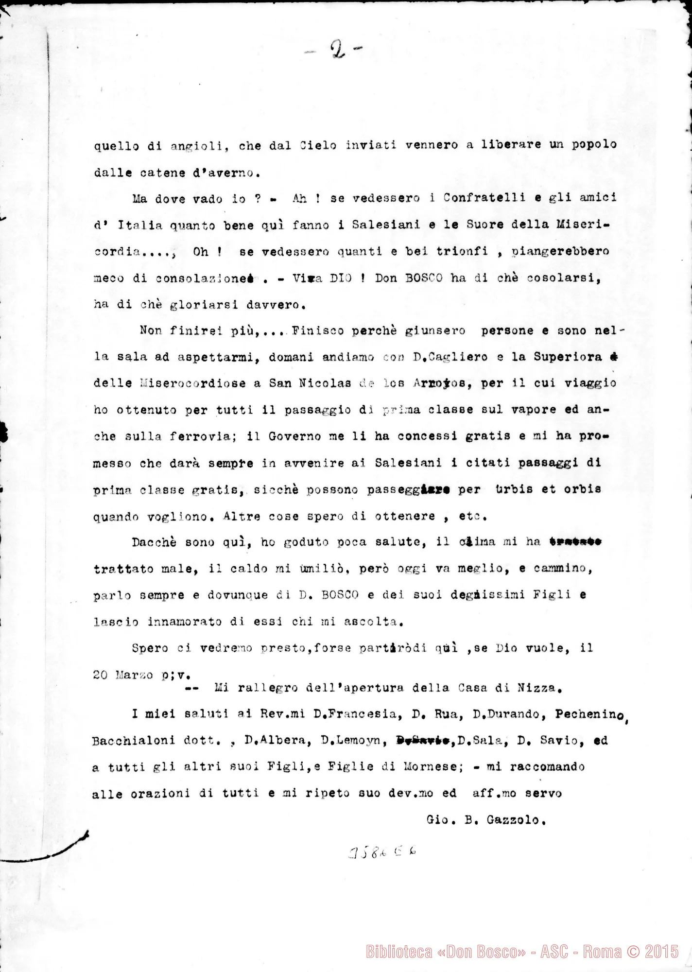 Fotogramma E 6 — Giov. Batt. Gazzolo-Don Bosco. Buenos Aires, 15-01-1876 Copia