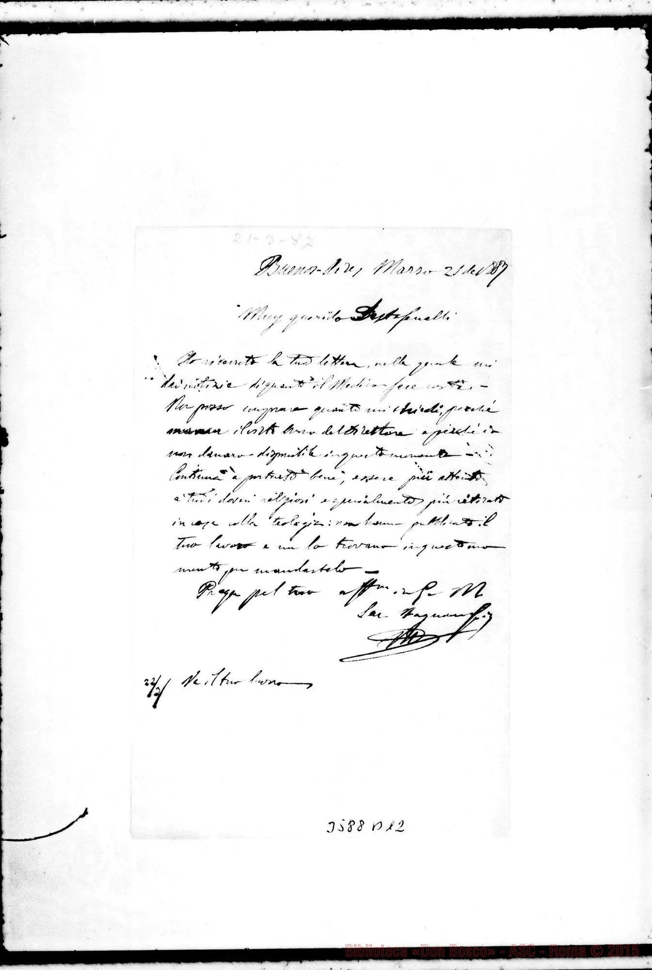 Fotogramma B 12 — Don Fagnano-Ch. Stefanelli. Buenos Aires, 21-03-1887