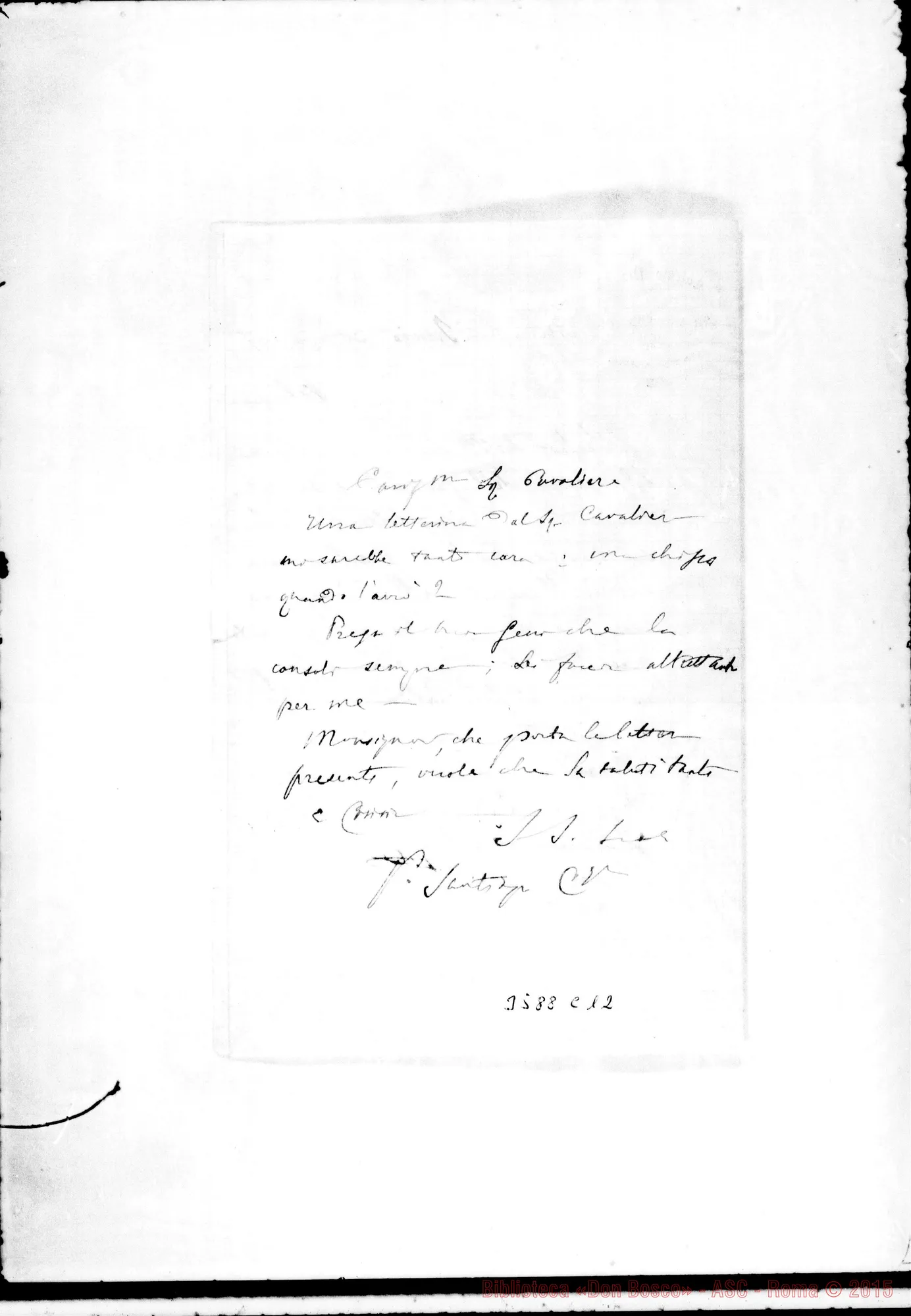 Fotogramma C 12 — Don Giuseppe Fagnano-Sig. Cavaliere. Buenos A., 30-06-1887