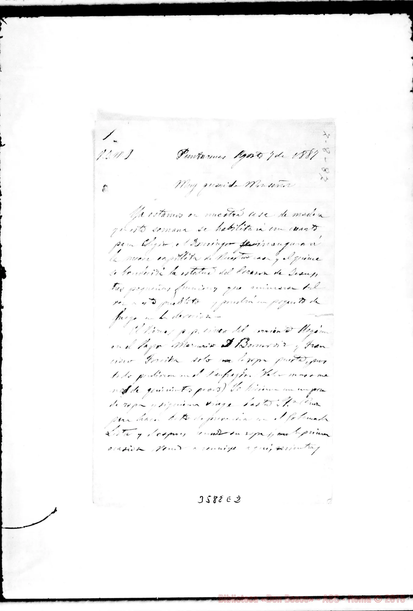 Fotogramma E 2 — Don Fagnano-Monsignore. Puntarenas, 7-08-1887
