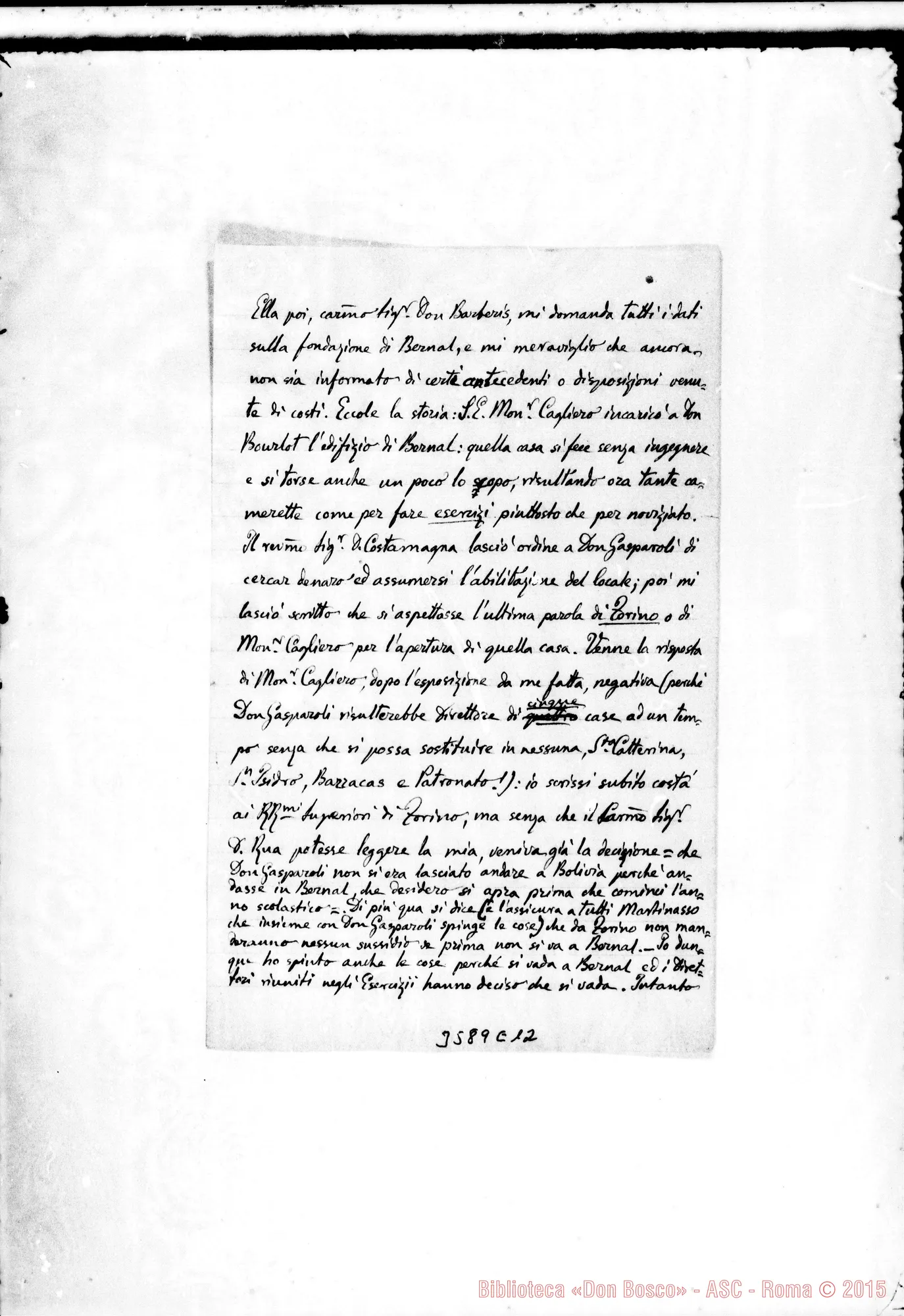 Fotogramma E 12 — Don Vespignani Giuseppe-Don Barberis. Uribelarrea, 8-02-1895