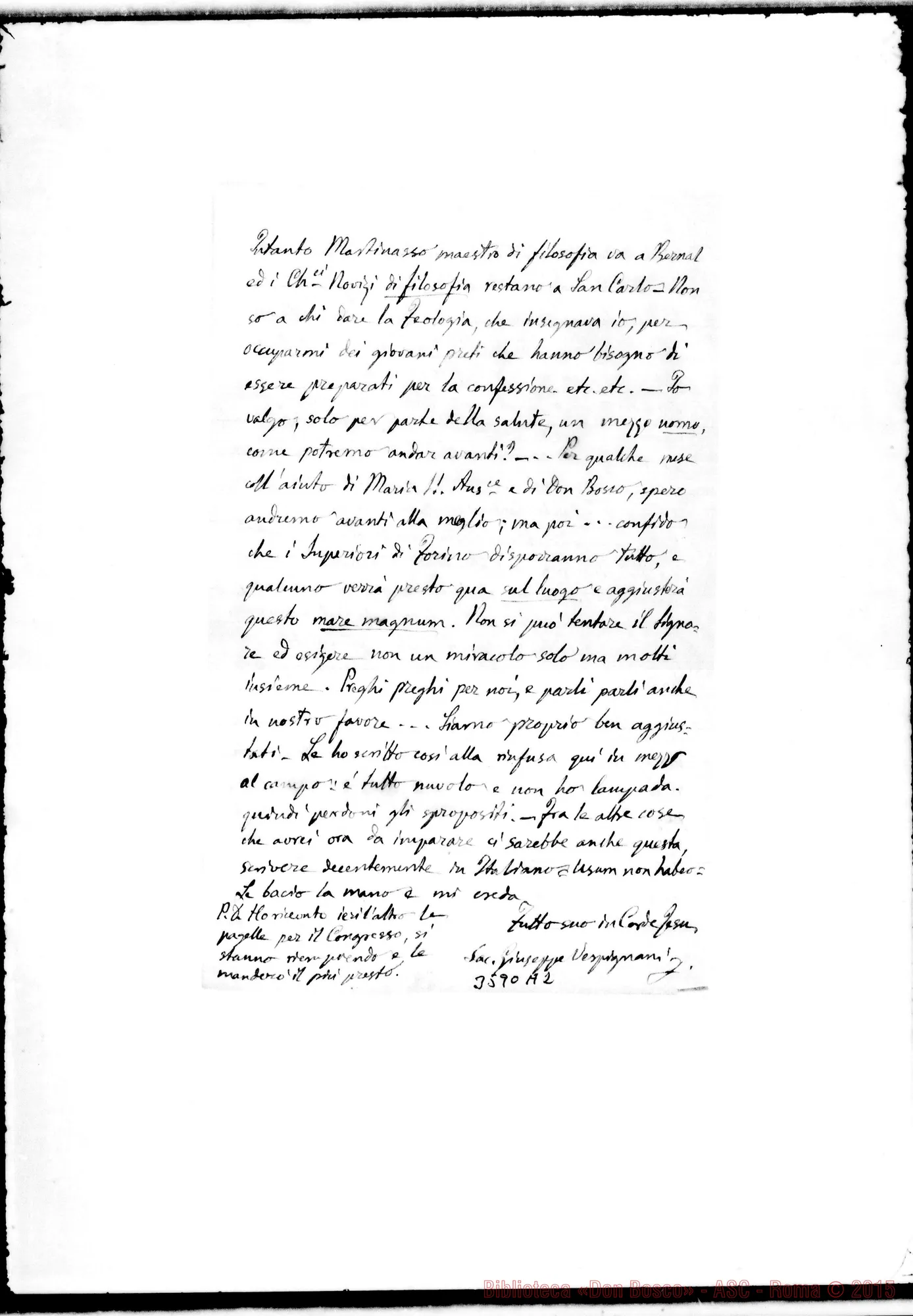 Fotogramma A 2 — Don Vespignani Giuseppe-Don Barberis. Uribelarrea, 8-02-1895
