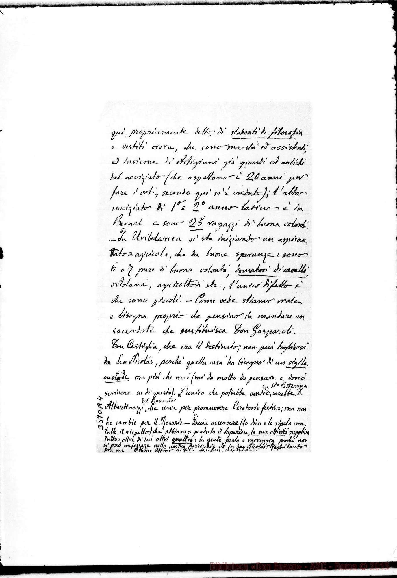 Fotogramma A 4 — Don Giuseppe Vespignani-Don Barberis. Uribelarrea, 8-02-1895