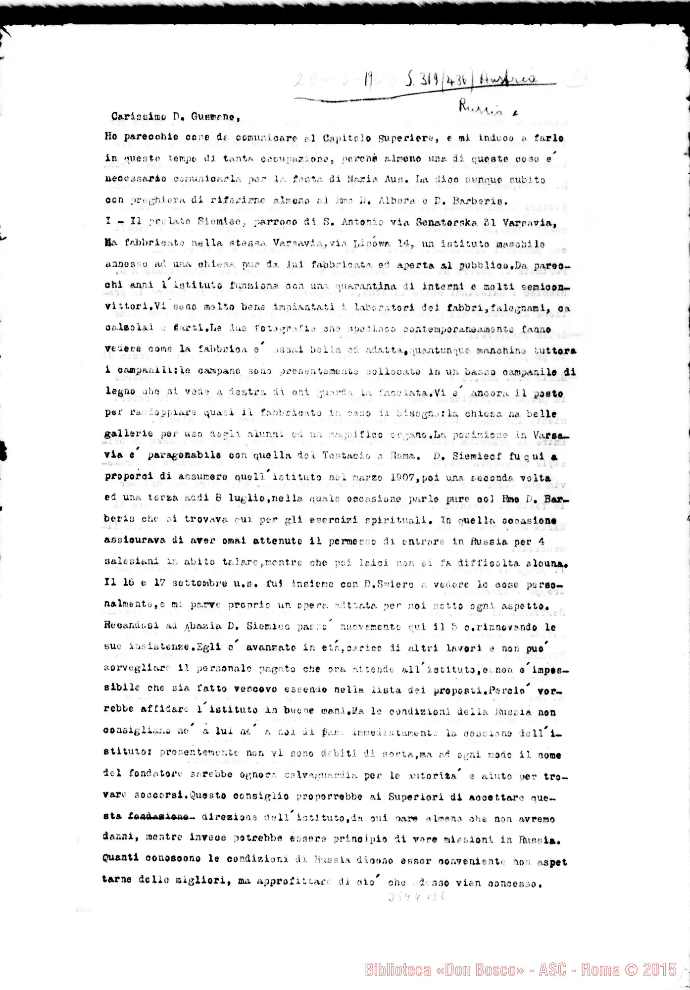 Fotogramma B 2 — Don Manassero-Don Gusmano. Oswiecim, 20-05-1908