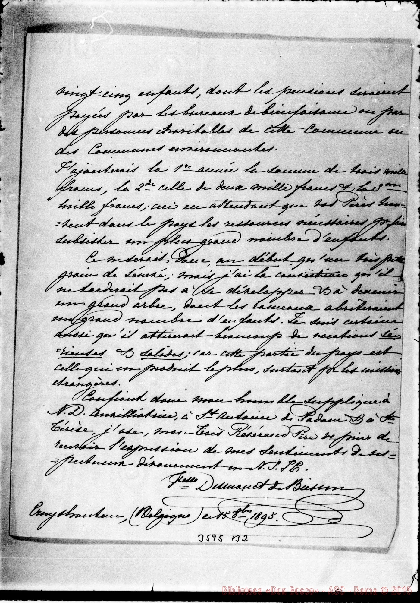 Fotogramma B 2 — Desmanet-Révérend Pére. Cruyshautem, 15-10-1895.
