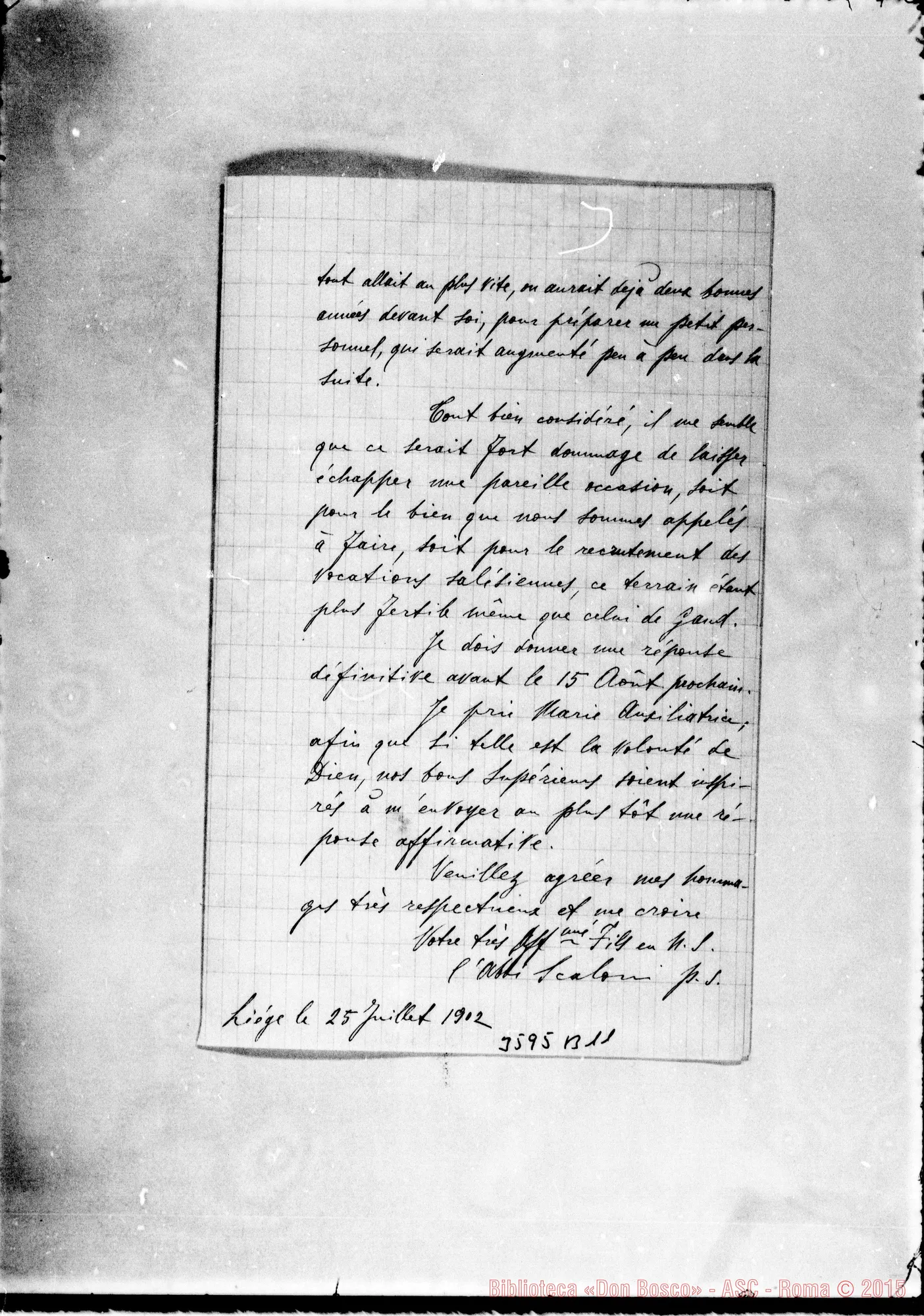 Fotogramma B 11 — L’Abbé Scaloni-Don Durando. Liége, 25-07-1902