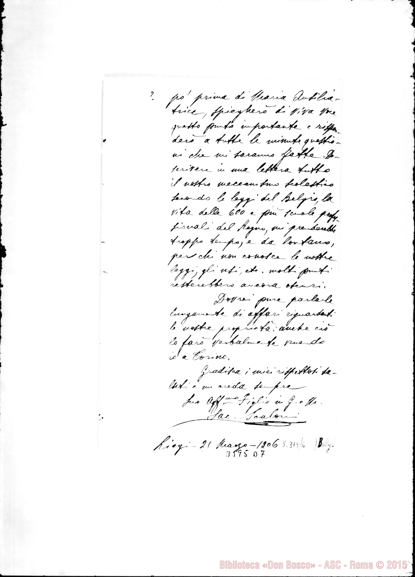 Fotogramma D 7 — Don Francesco Scaloni-Don Rinaldi. Liége, 21-03-1906