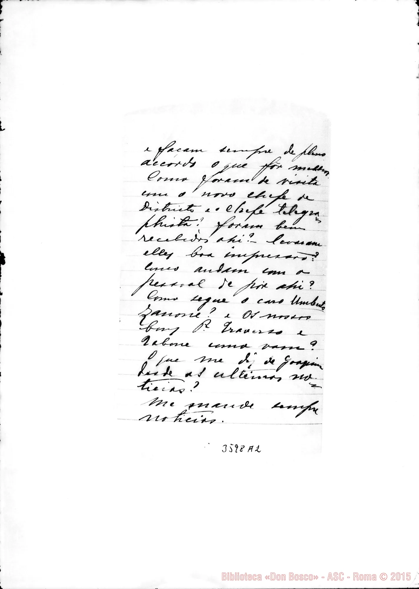 Fotogramma A 2 — Don Antonio Malan-Don Giovanni Balzola. Corumbà, 6-06-1909