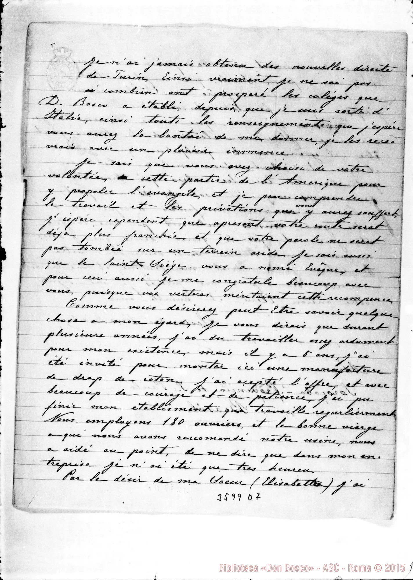 Fotogramma D 7 — Brasile-Sào Paulo: Alessandro Marchisio-Mons. Cagliero. Sorocaba, 1-10-1885
