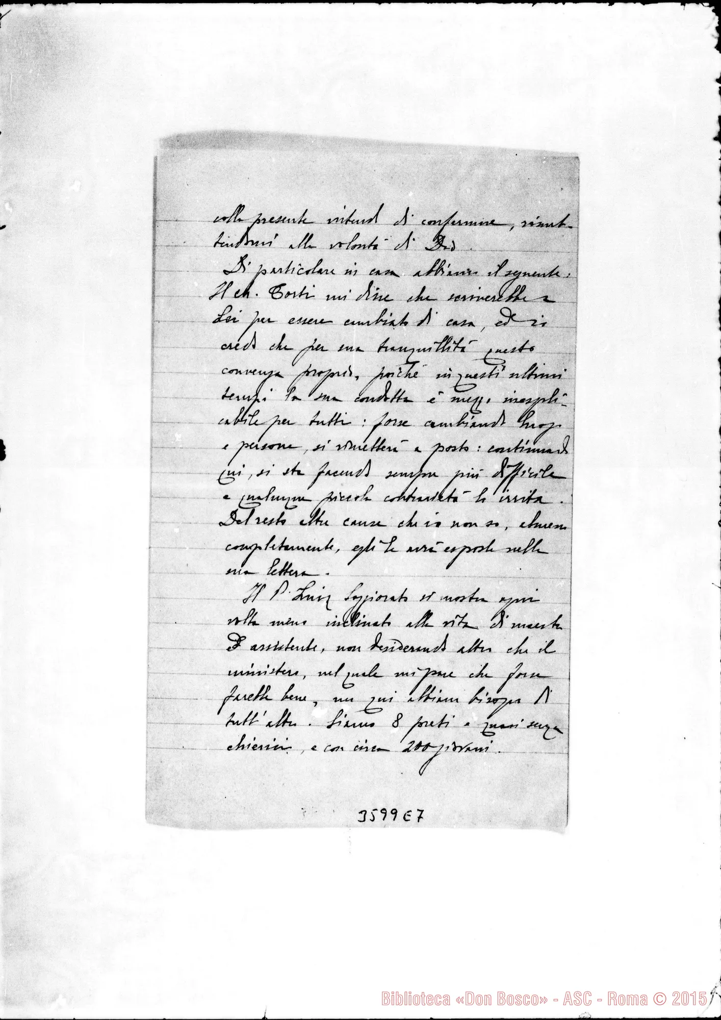Fotogramma E 7 — Don Pietro Rota-Ispettore. Santa Rosa, 12-02-1891