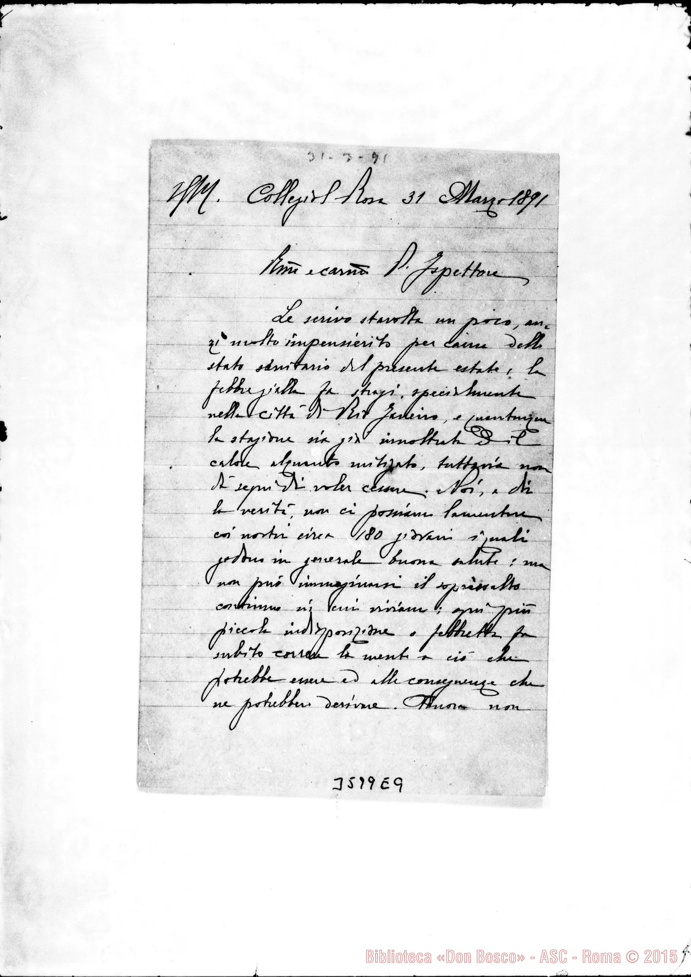 Fotogramma E 9 — Don Pietro Rota-Ispettore. Santa Rosa, 31-03-1891