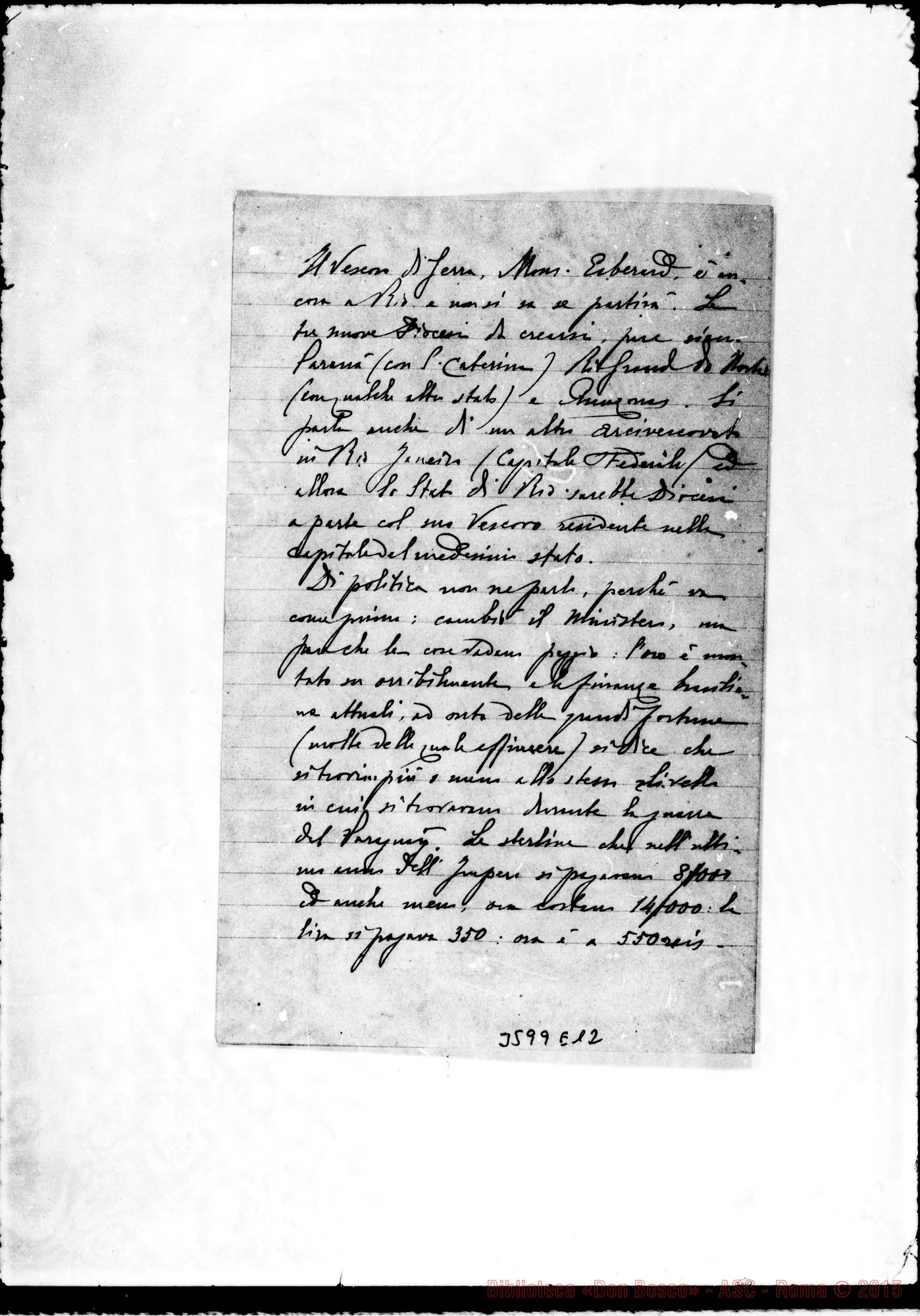 Fotogramma E 12 — Don Pietro Rota-Ispettore. Santa Rosa, 31-03-1891
