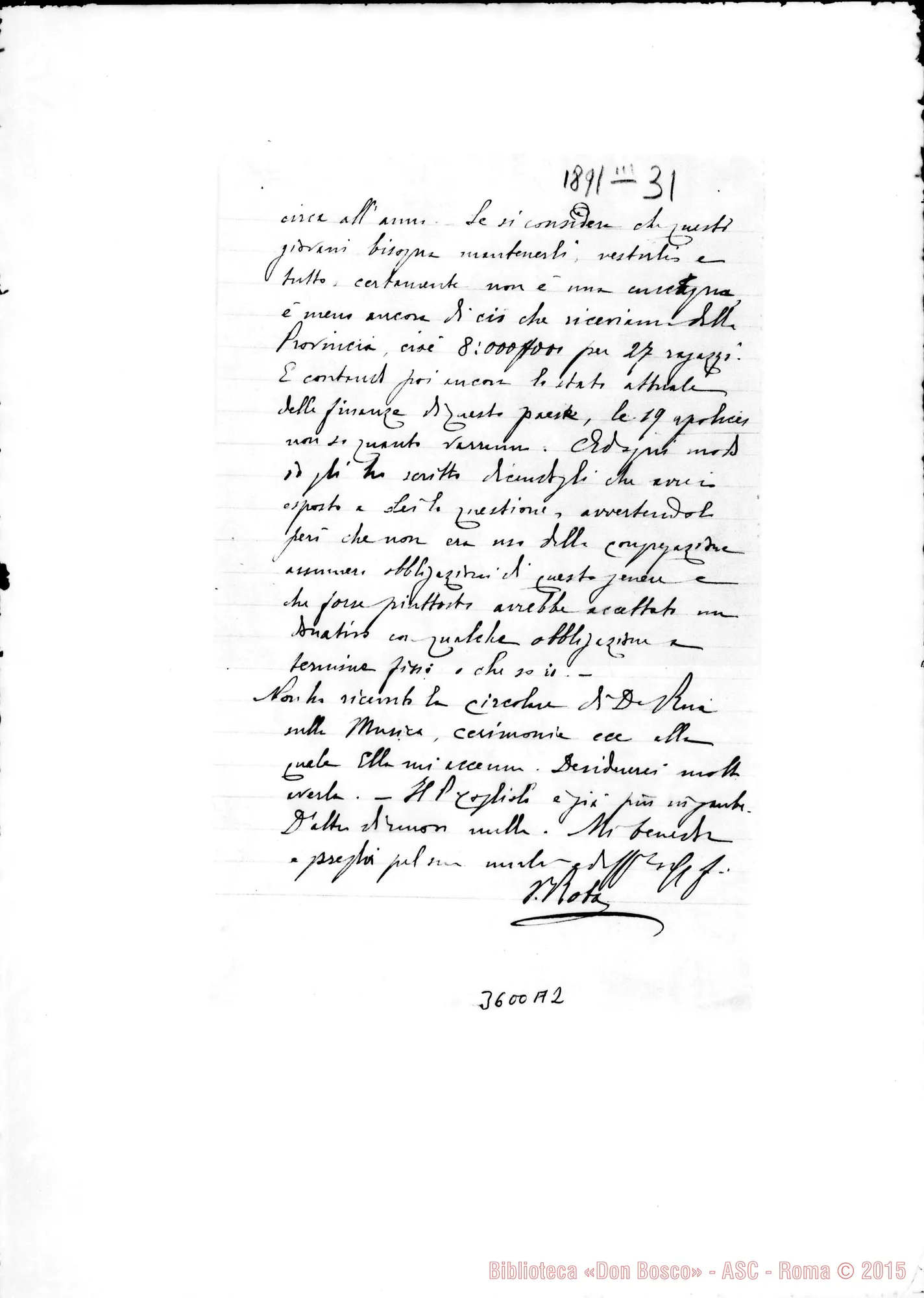 Fotogramma A 2 — Don Pietro Rota-Ispettore. Santa Rosa, 31-03-1891