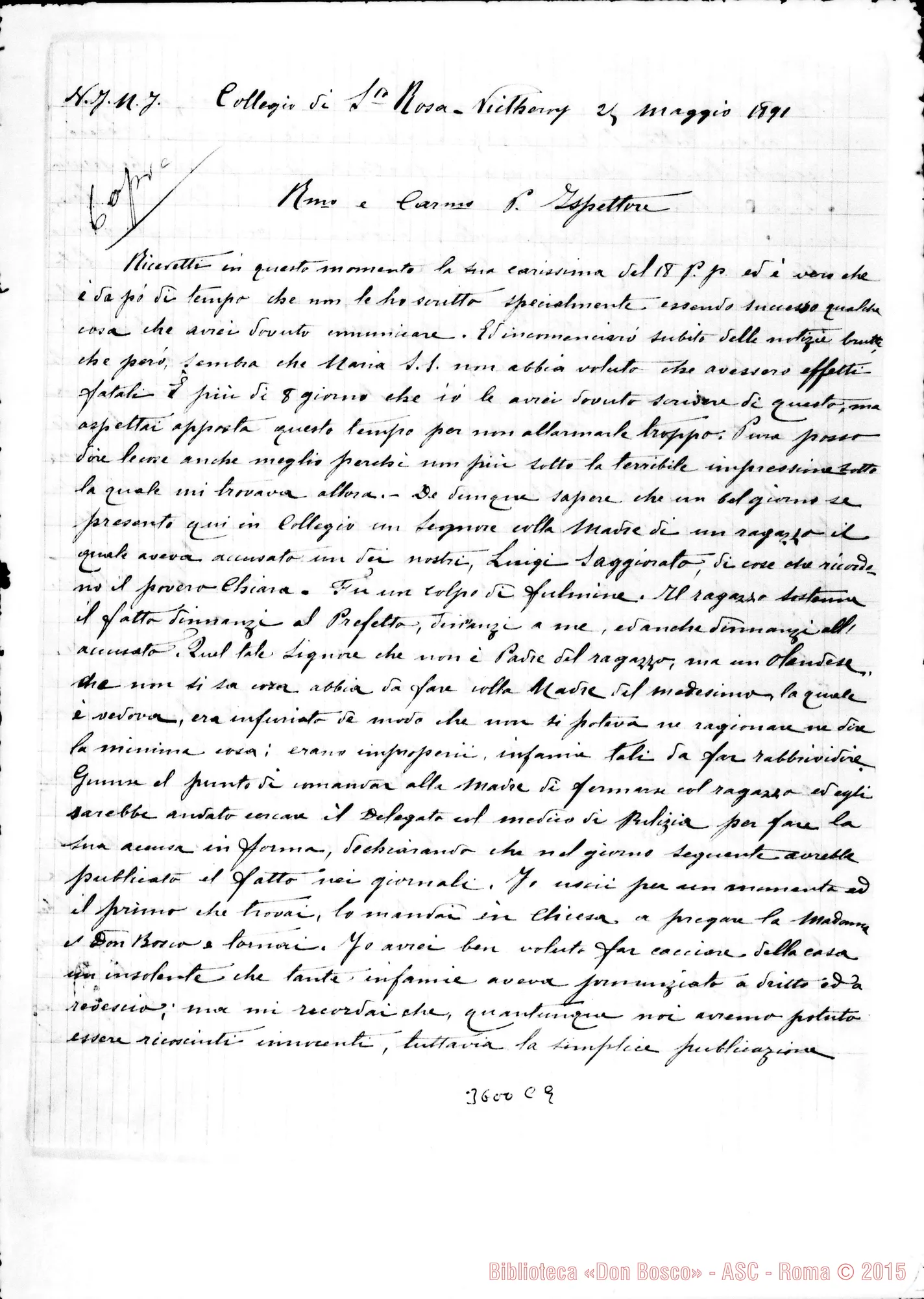 Fotogramma C 9 — Don Pietro Rota-Ispettore. Niterói, 25-05-1891. Copia