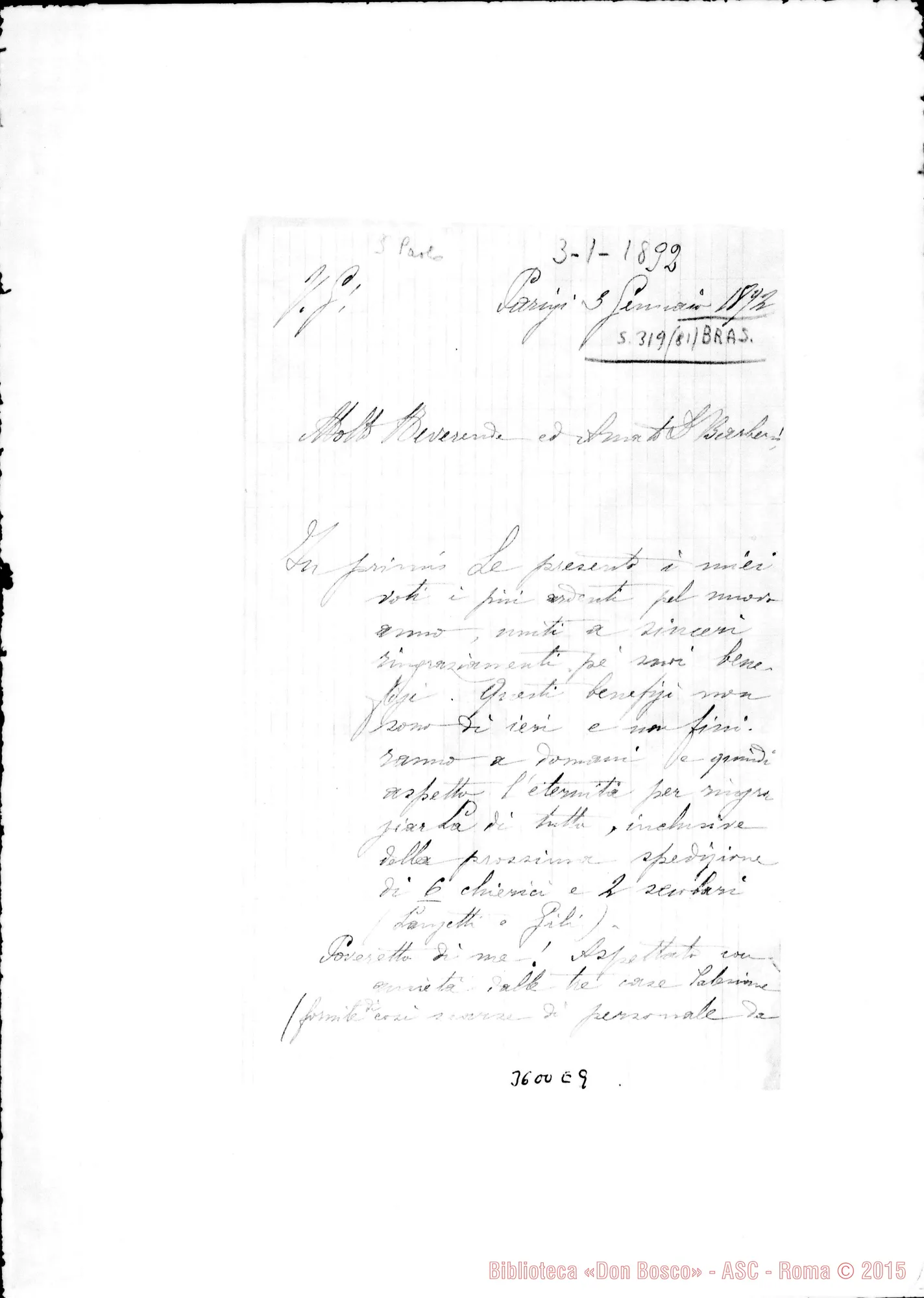 Fotogramma E 9 — Don Lorenzo Giordano-Don Barberis. Parigi, 3-01-1892