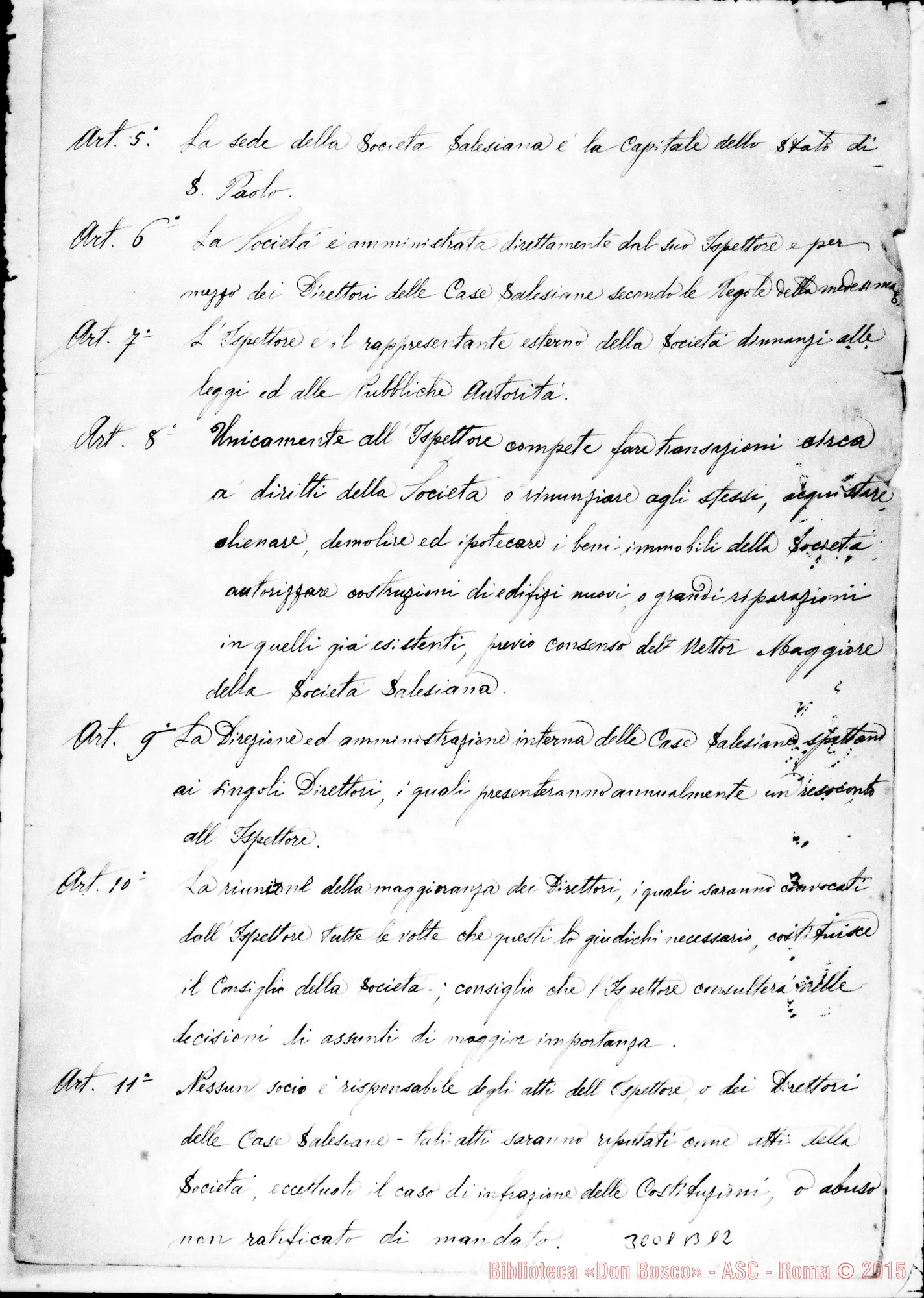 Fotogramma B 12 — Costituzione della Società Salesiana