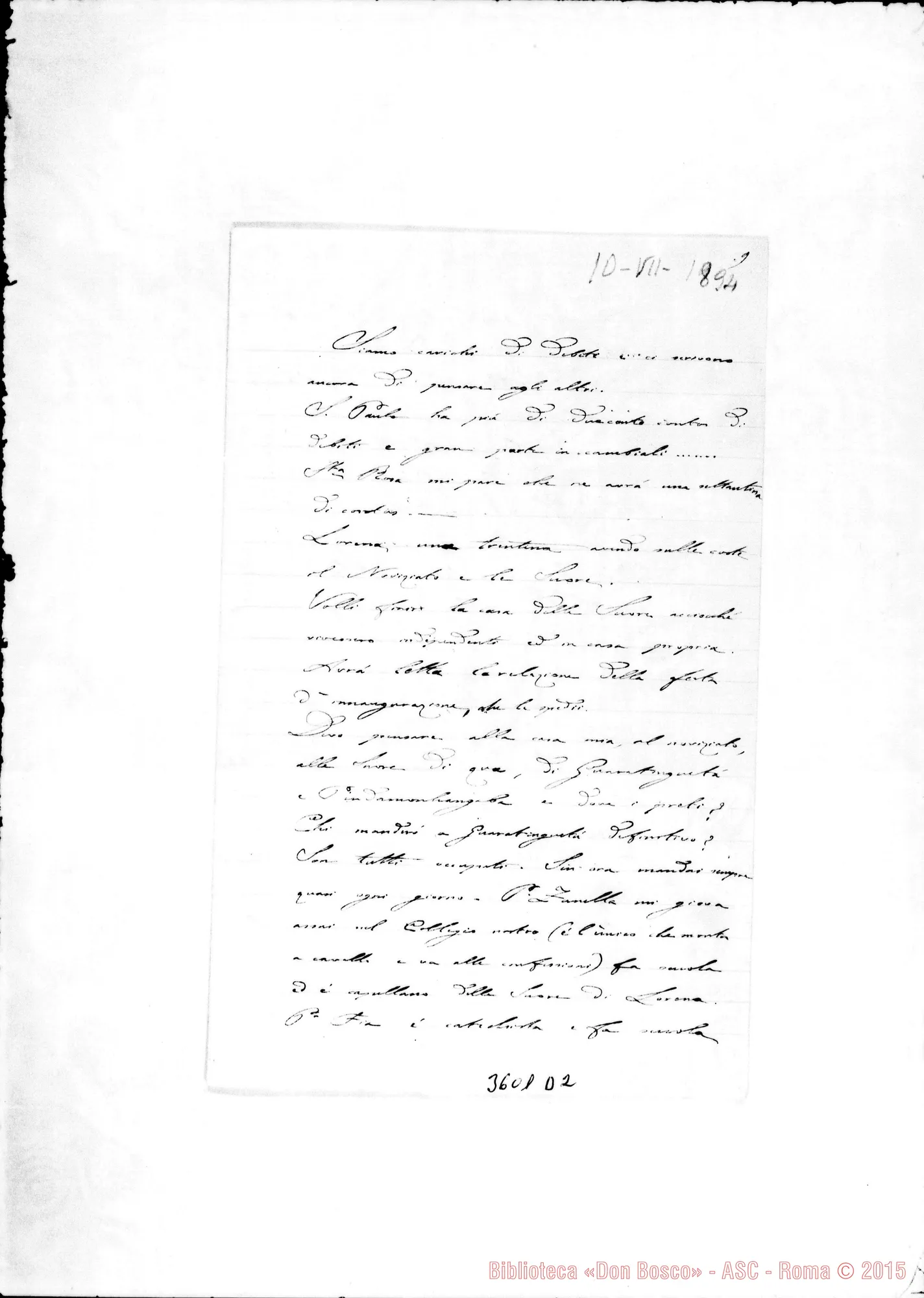 Fotogramma D 2 — Don Carlo Peretto-Don Albanello. Lorena, 10-07-1894