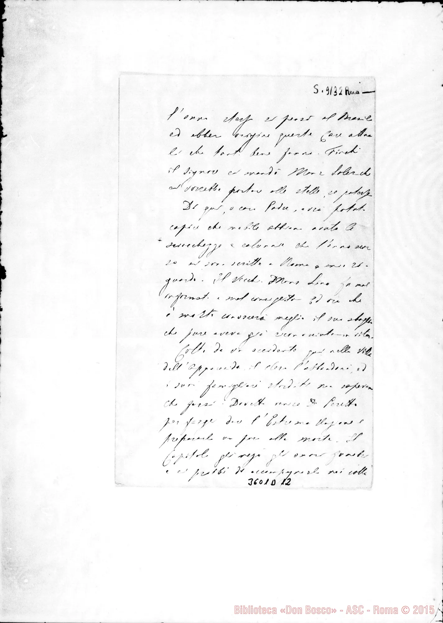 Fotogramma D 12 — Mons. Luigi Lasagna-Amat.mo Padre. Guaratingueta, 23-10-1894 Autogr. Rua