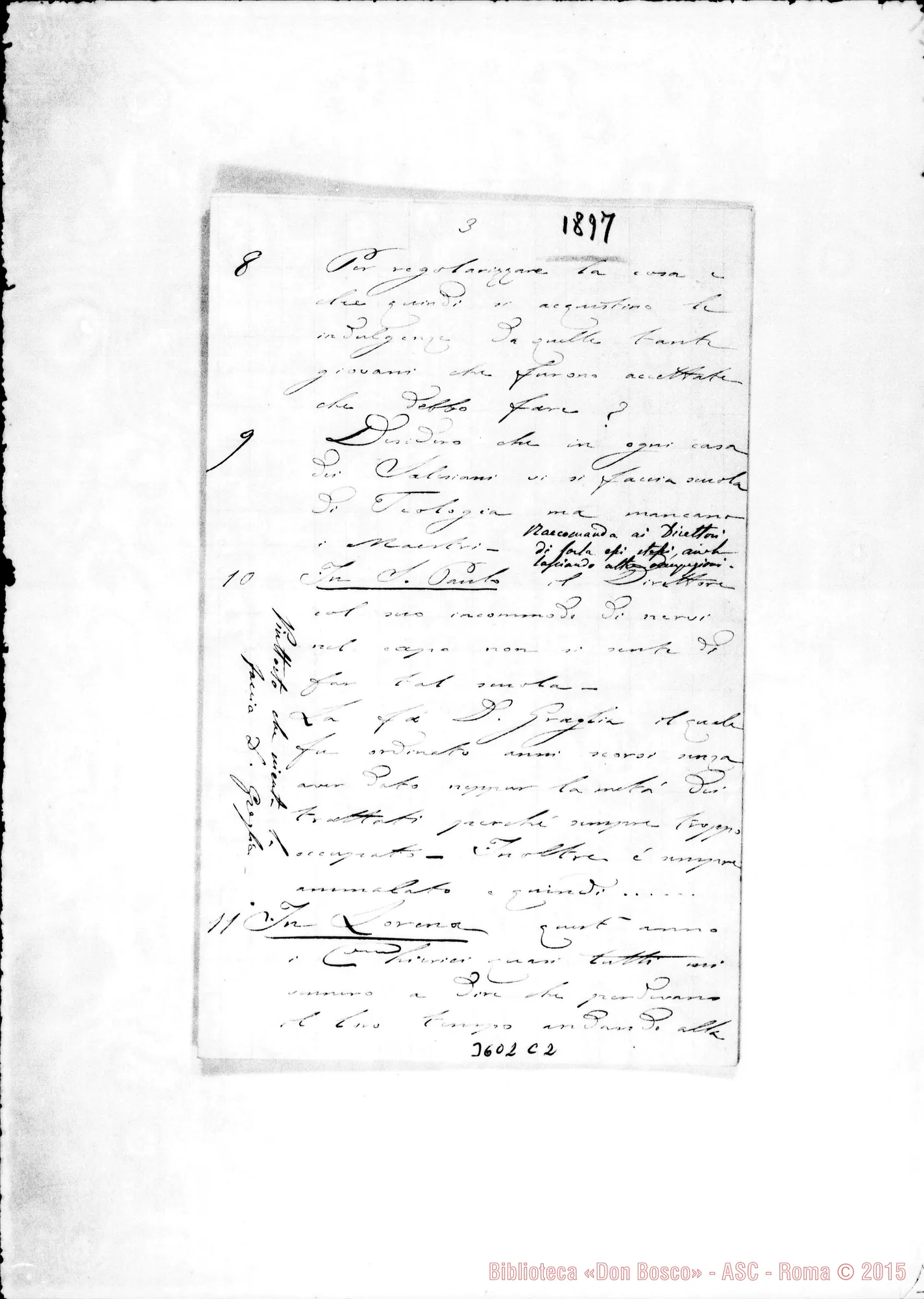 Fotogramma C 2 — Don Carlo Pcrctto: memorandum, 1897