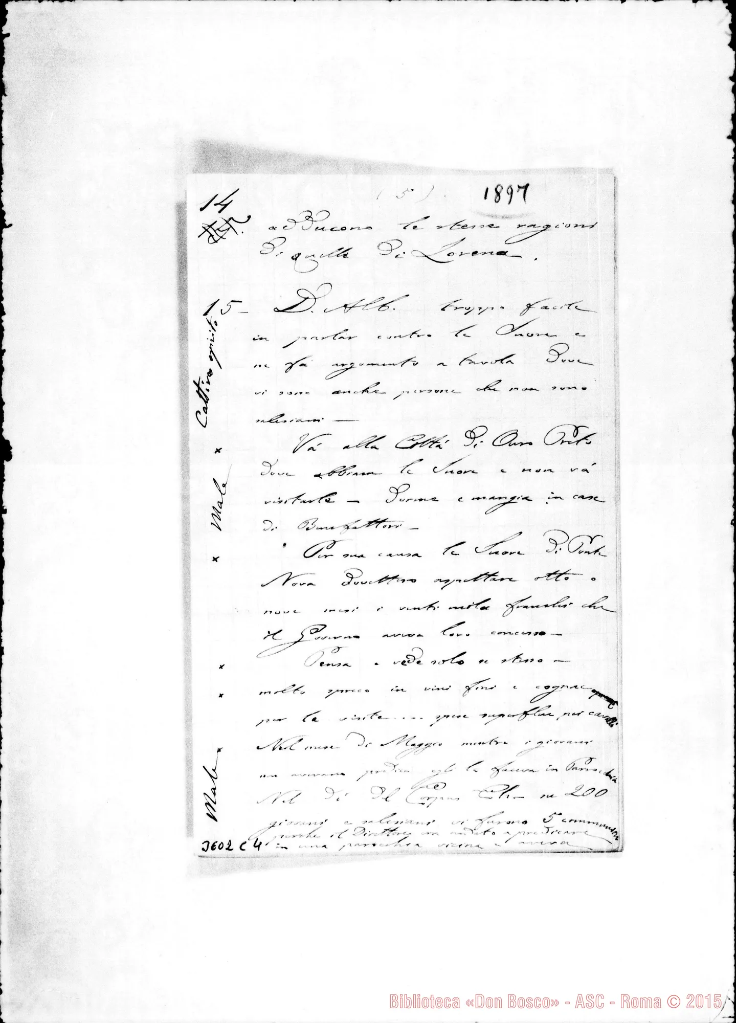 Fotogramma C 4 — Don Carlo Pcrctto: memorandum, 1897