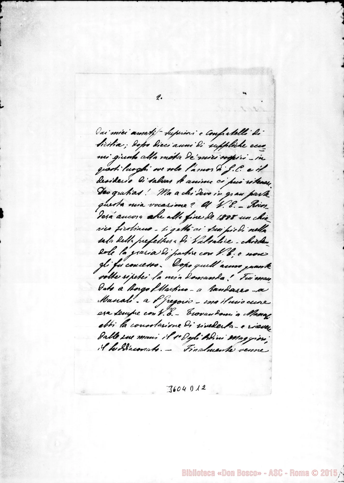 Fotogramma D 12 — Don Filippo Pappalardo-Mons. Cagliero. Coxipó, 12-12-1900