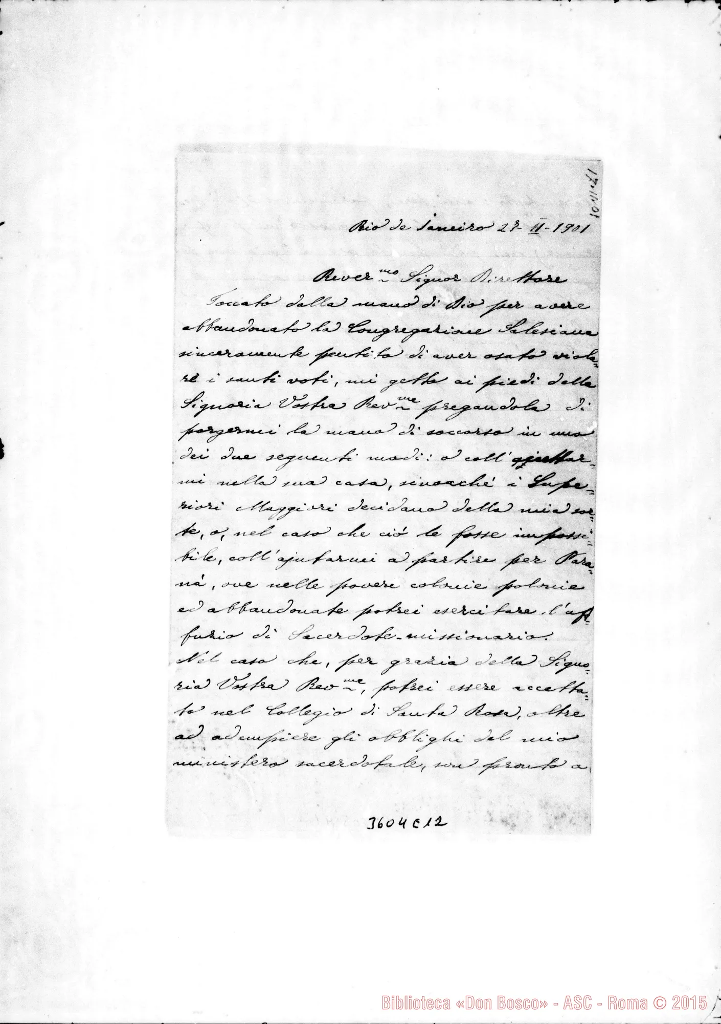 Fotogramma E 12 — Don Francesco Travinski-Direttore. Rio de Janeiro, 27-02-1901