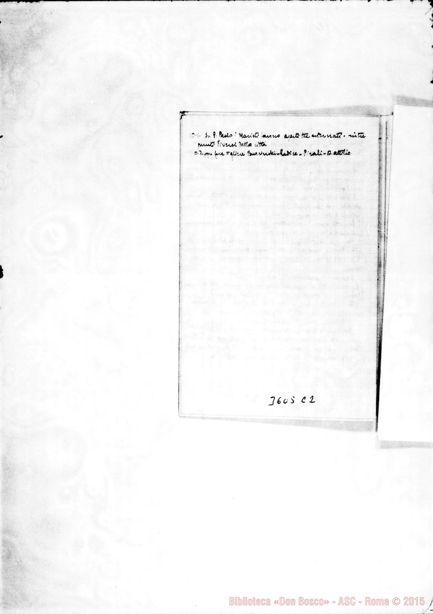 Fotogramma C 2 — Don Gusmano Calogero: notizie sulle case del Brasile