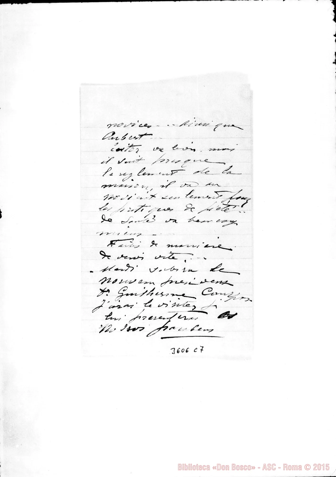 Fotogramma C 7 — Don Luigi Pasquale-Aimé Supérieur. Thebaida, 21-10-1905