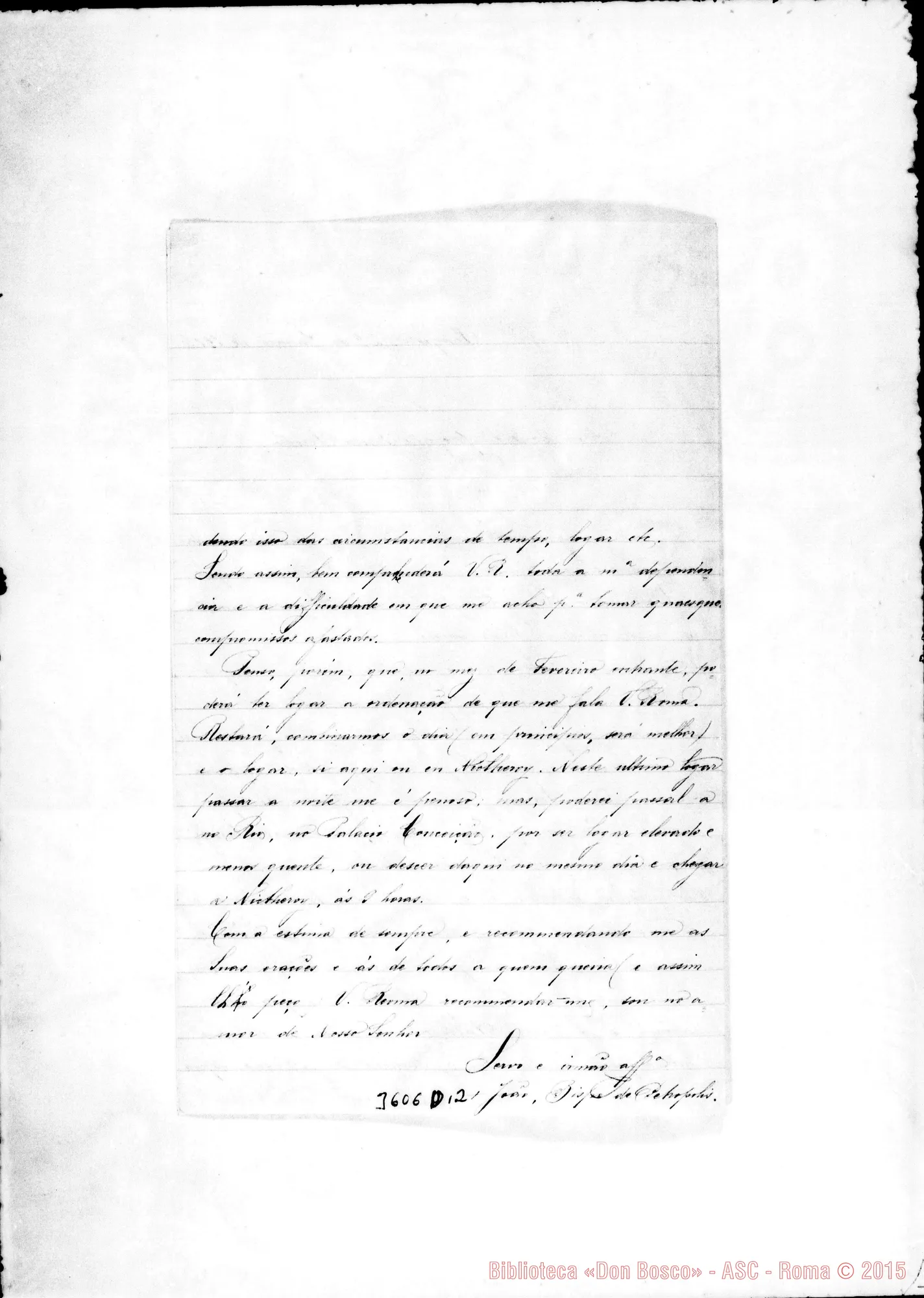 Fotogramma D 12 — Giovanni Graga, vesc. di Petropolis-Don Peretto. Genn. 1906 Copia