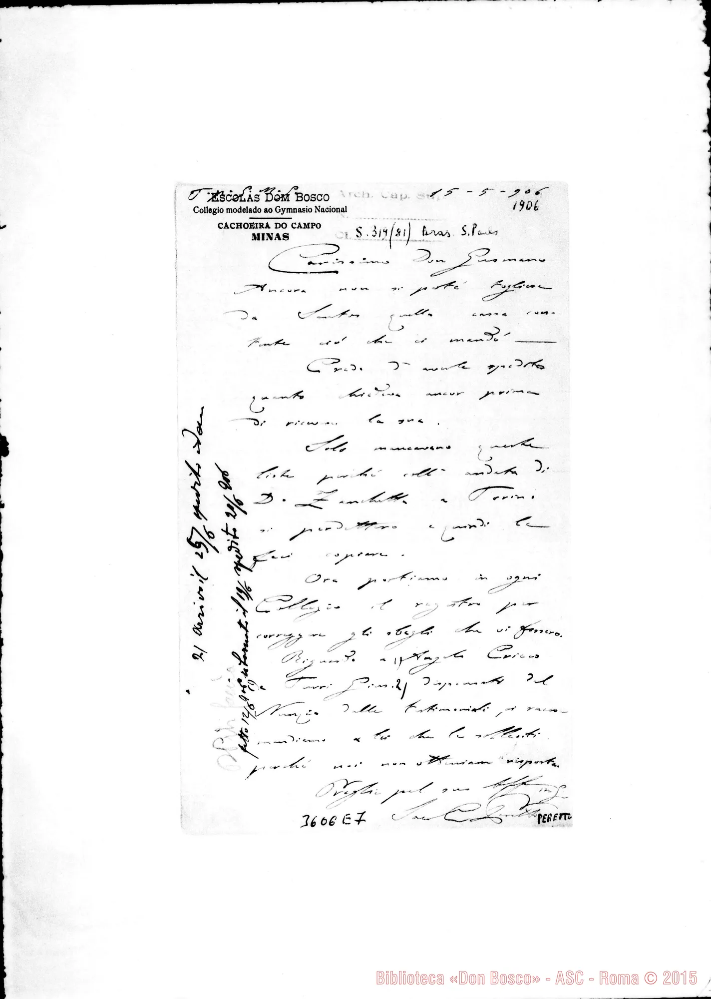 Fotogramma E 7 — Don Carlo Peretto-Don Gusmano. Minas, 15-05-1906