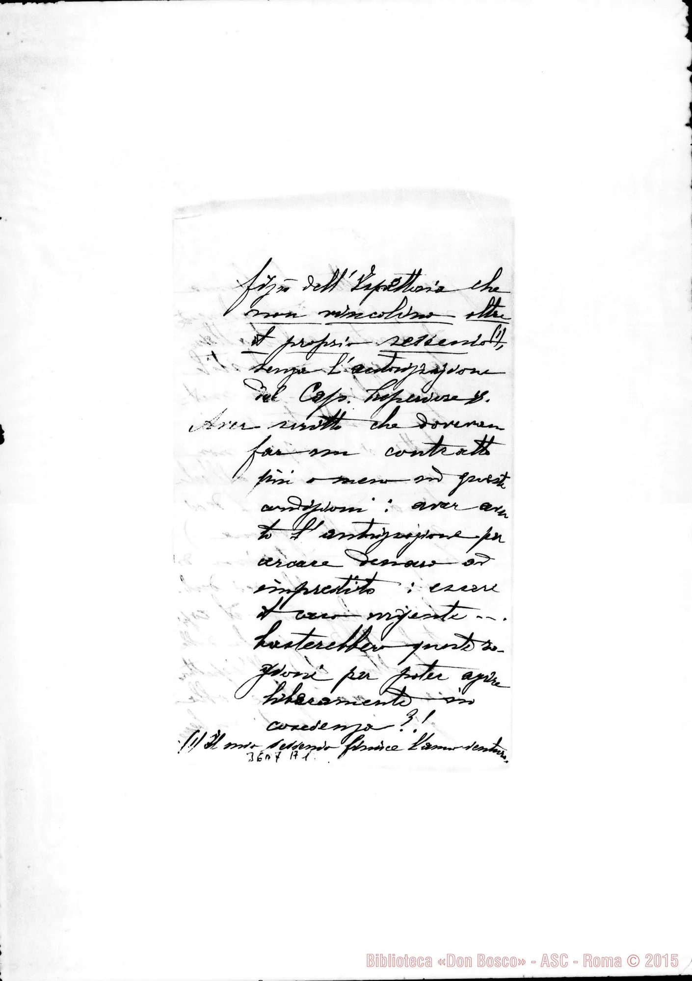 Fotogramma A 1 — Don Lorenzo Giordano-Amat.mo Padre. Bahia, 9-06-1906