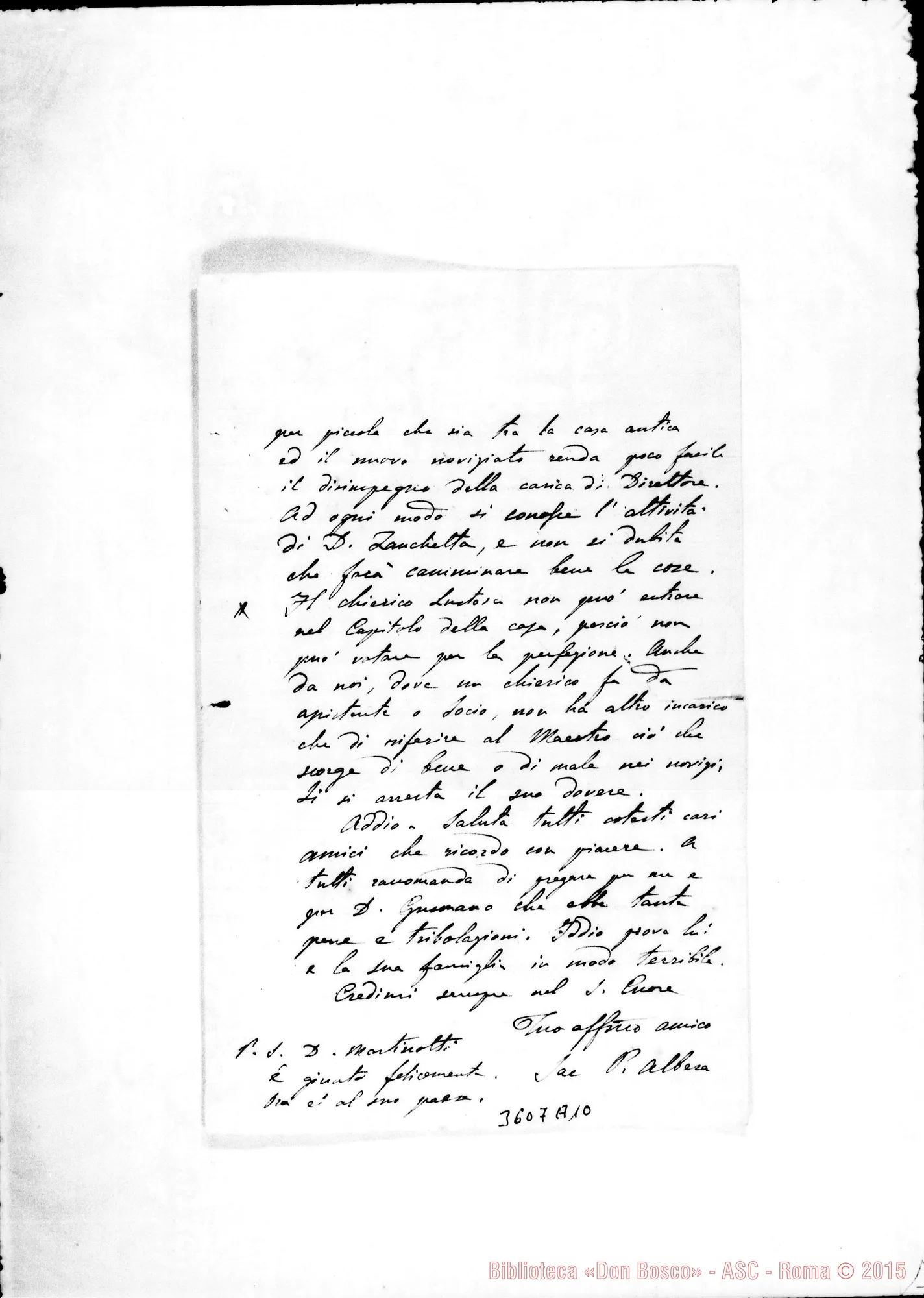 Fotogramma A 10 — Don Paolo Albera-Don Peretto. Torino, 6-04-1907