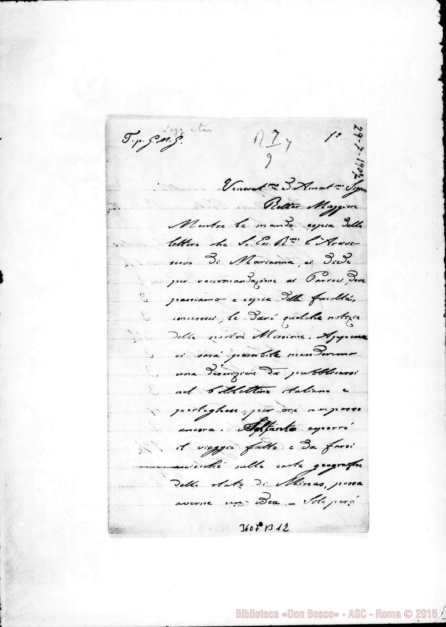 Fotogramma B 12 — Don Carlo Peretto-Don Rua. Caratinga, 29-07-1907