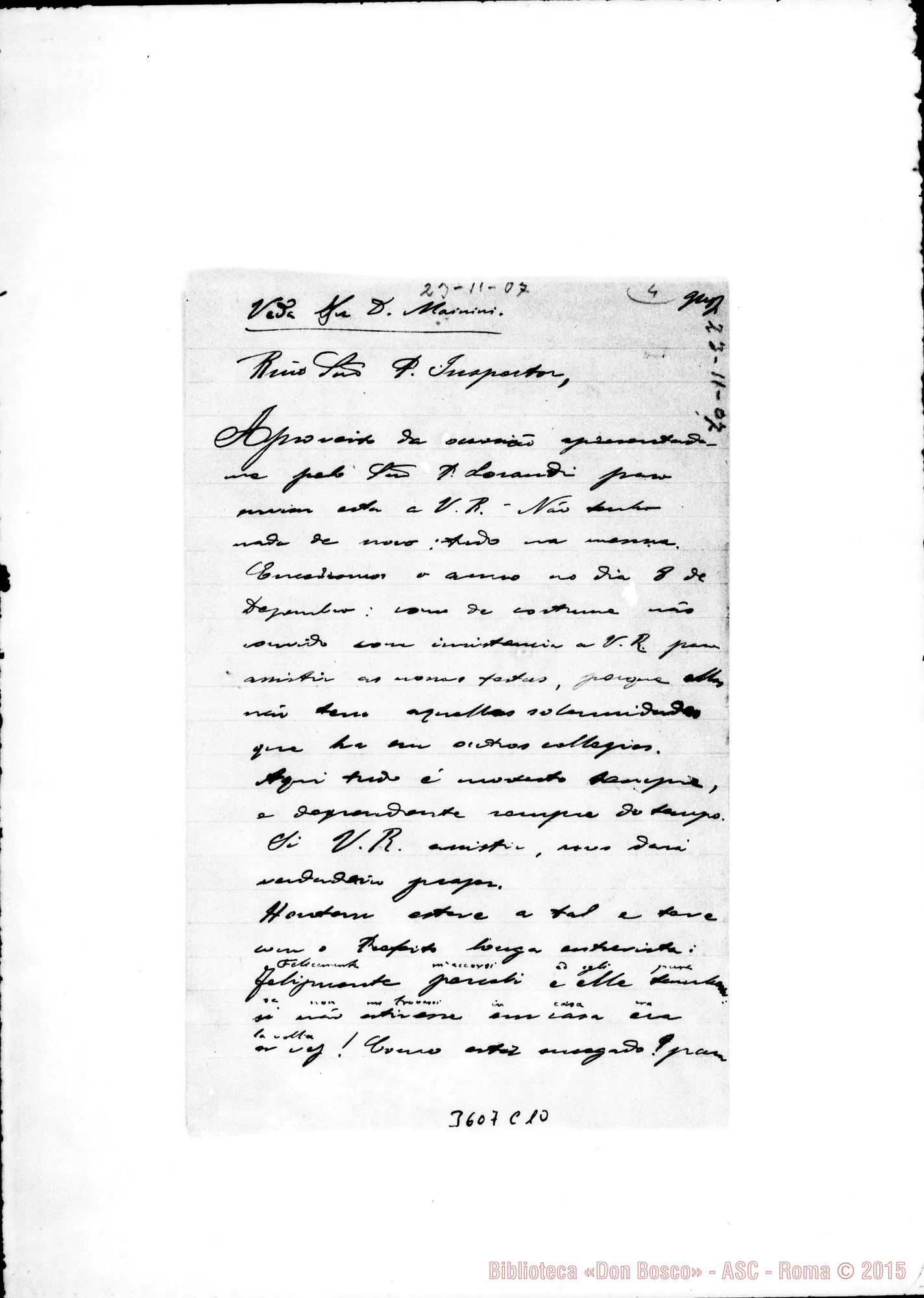 Fotogramma C 10 — P. Luigi-Ispettore, il 23-11-1907