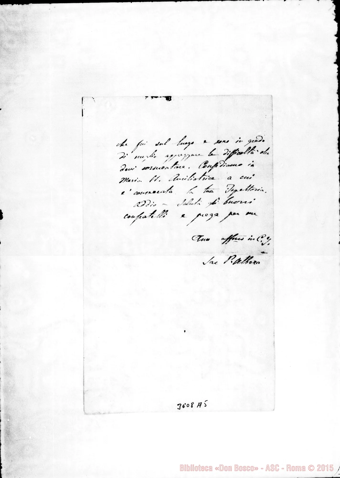 Fotogramma A 5 — Don Paolo Albera-Don Peretto. Torino, 2-01-1908