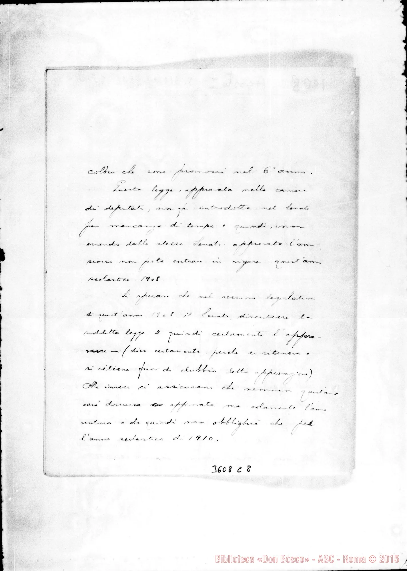 Fotogramma C 8 — Don Pietro Rota: Memorandum